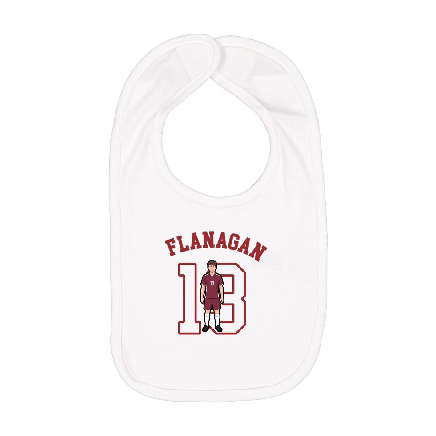 Infant Bib — Shirsey Arch in White