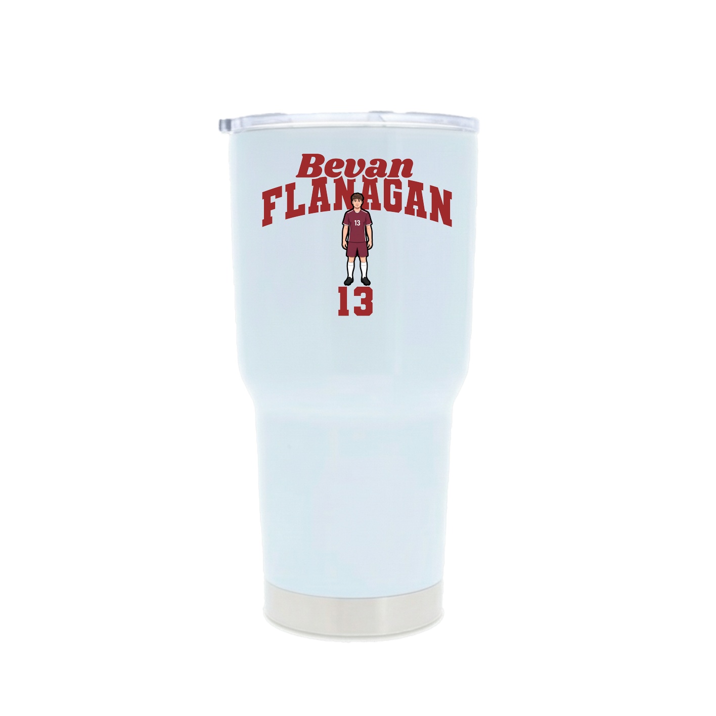 30oz Stainless Steel Tumbler — Signature Arch in White