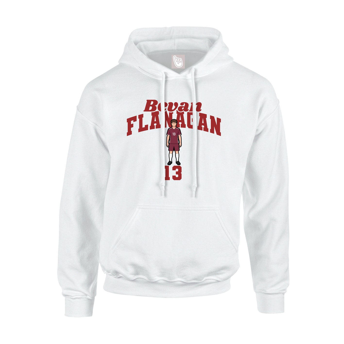 Hoodie — Signature Arch in White