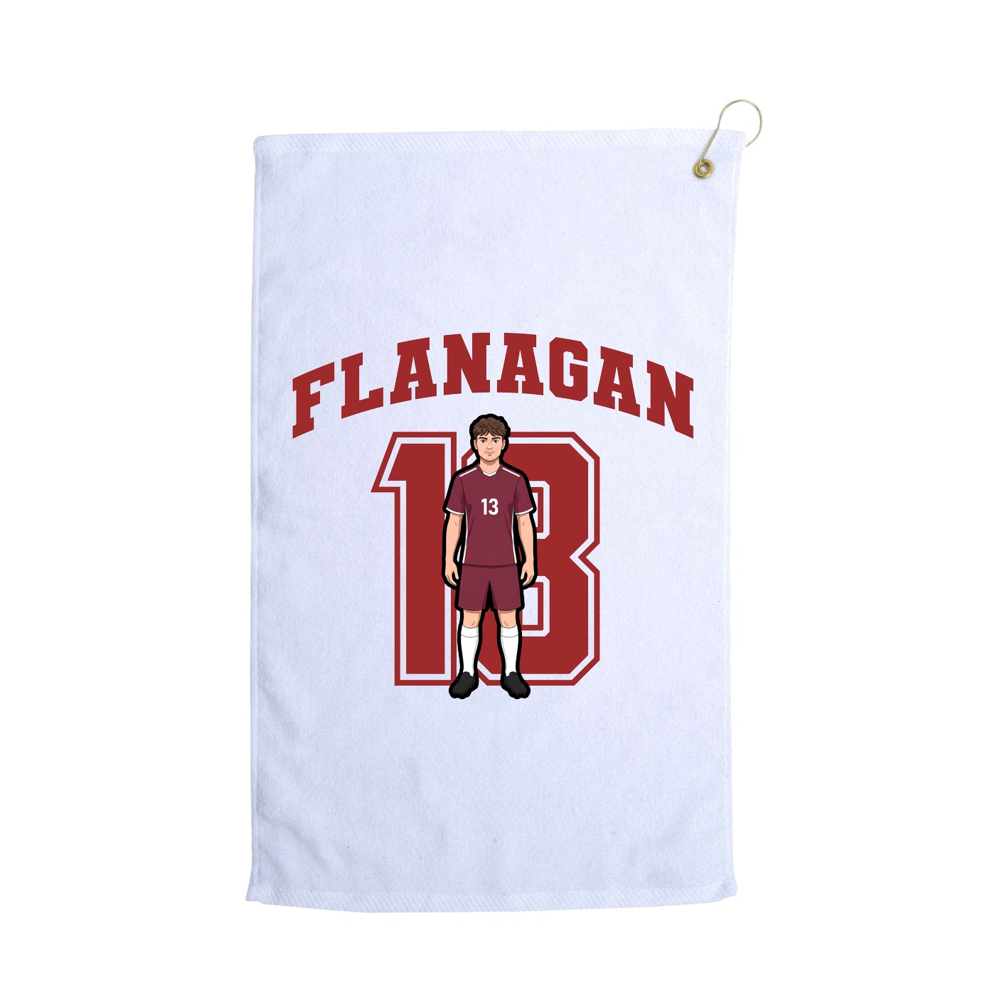 Golf Towel — Number in White