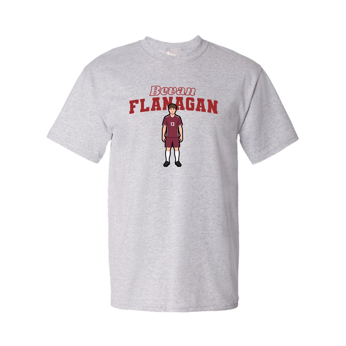 Youth Tee — Name Arch in Grey