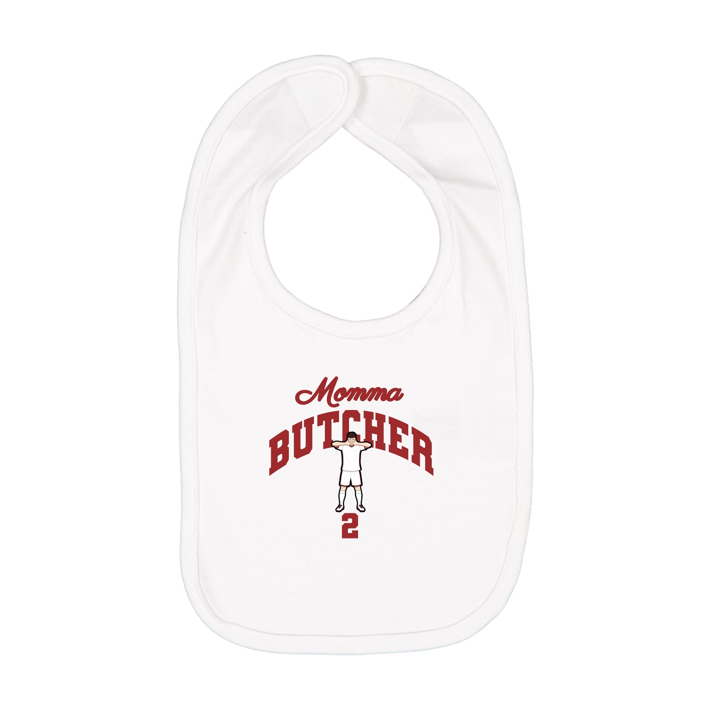 Infant Bib — Mothers Day Arch in White