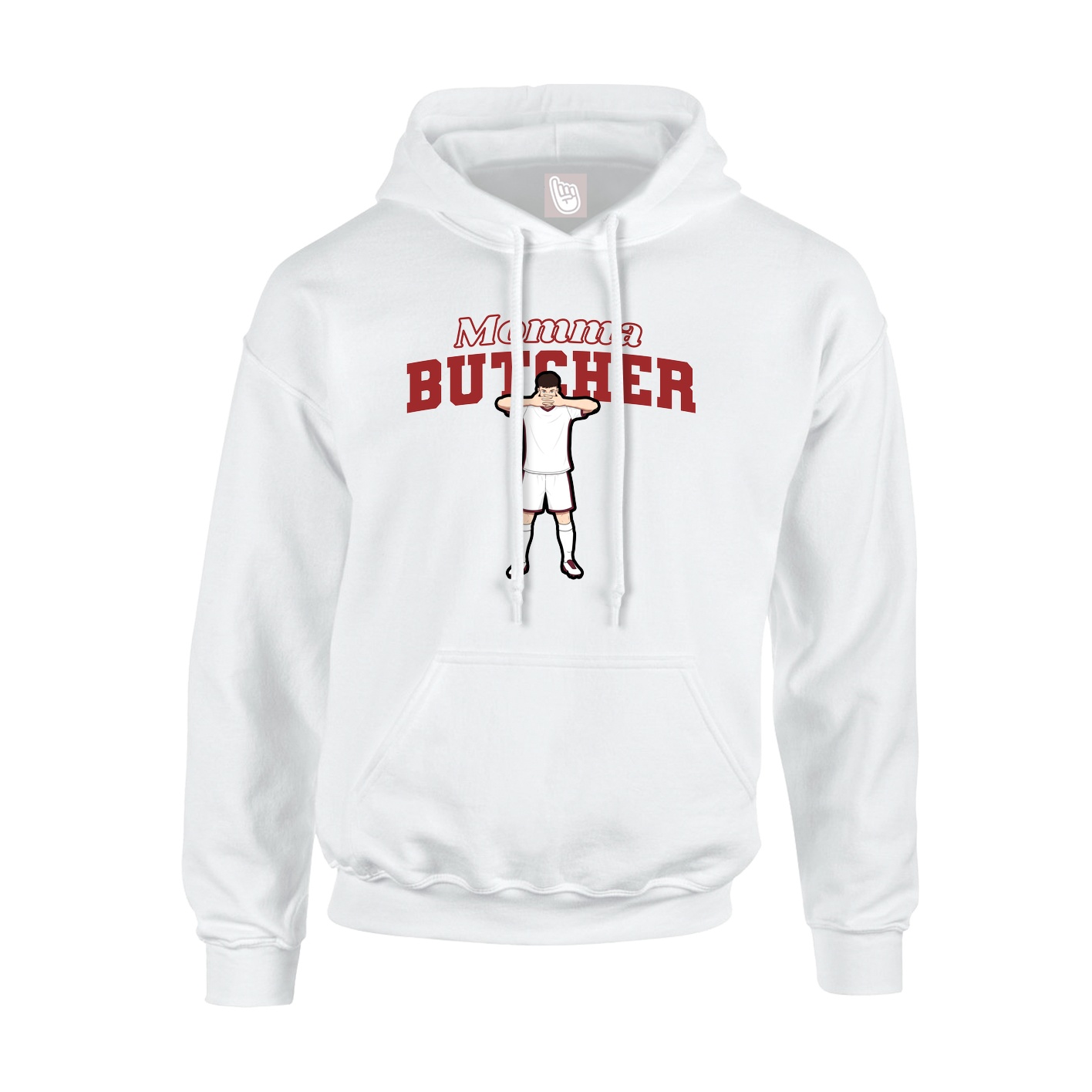 Youth Hoodie — Mothers Day Block in White