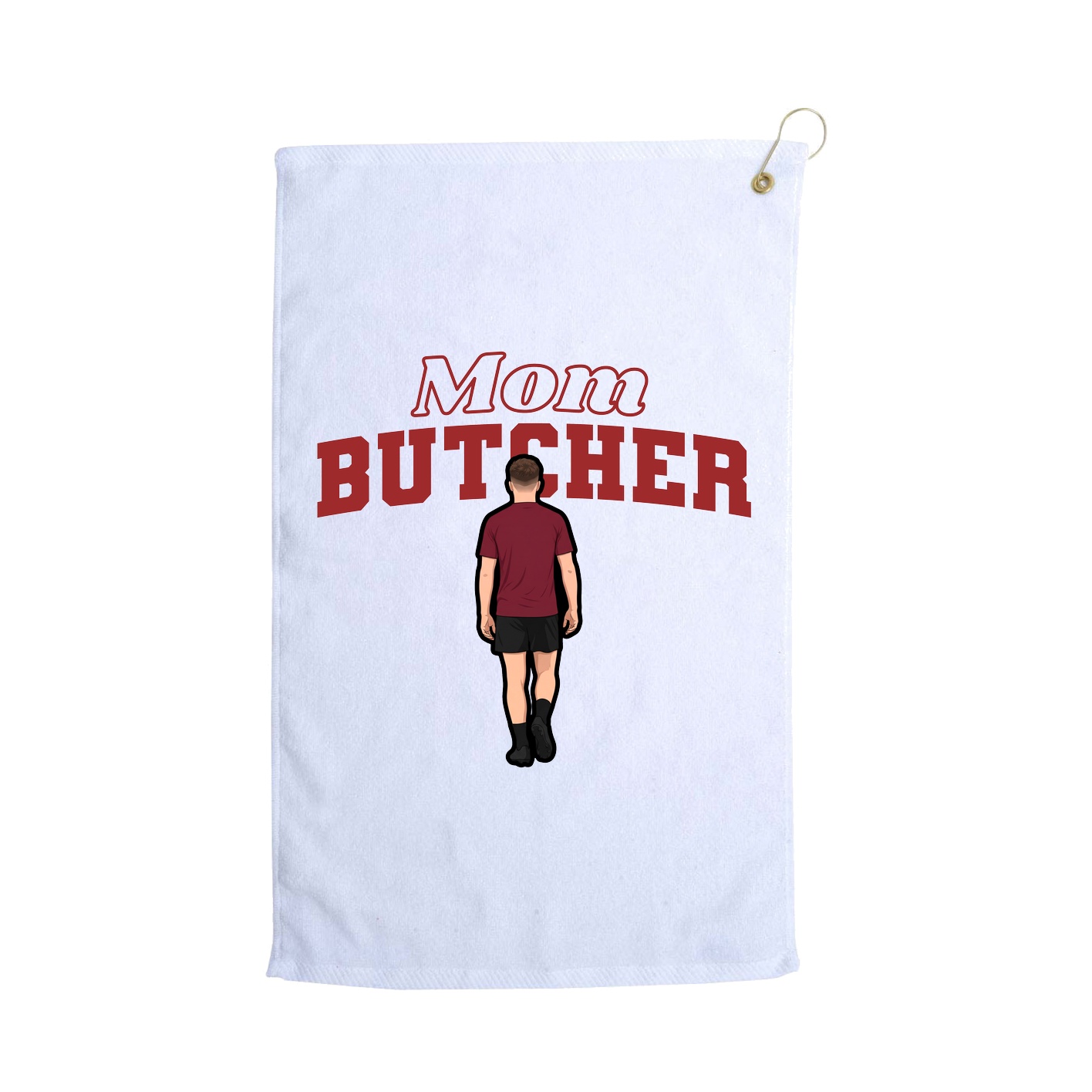 Golf Towel — Mothers Day Block in White