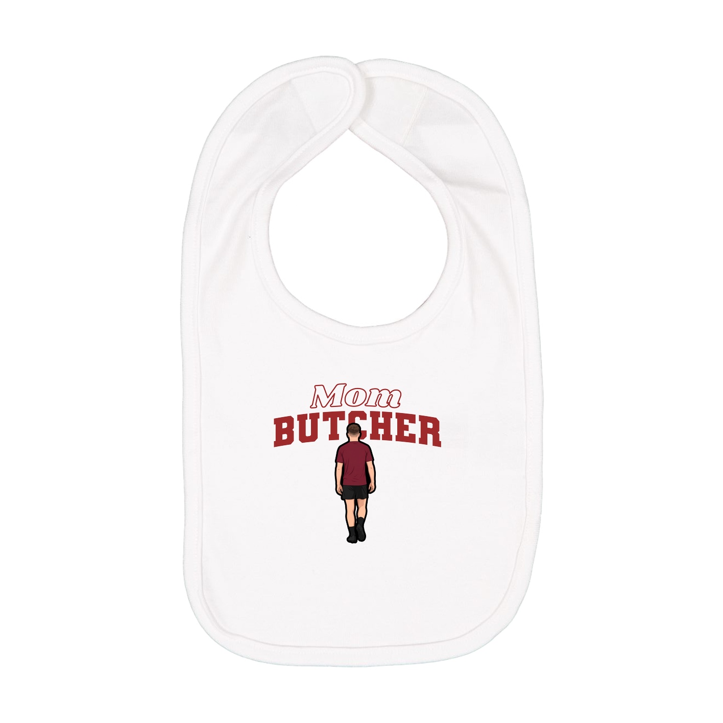 Infant Bib — Mothers Day Block in White
