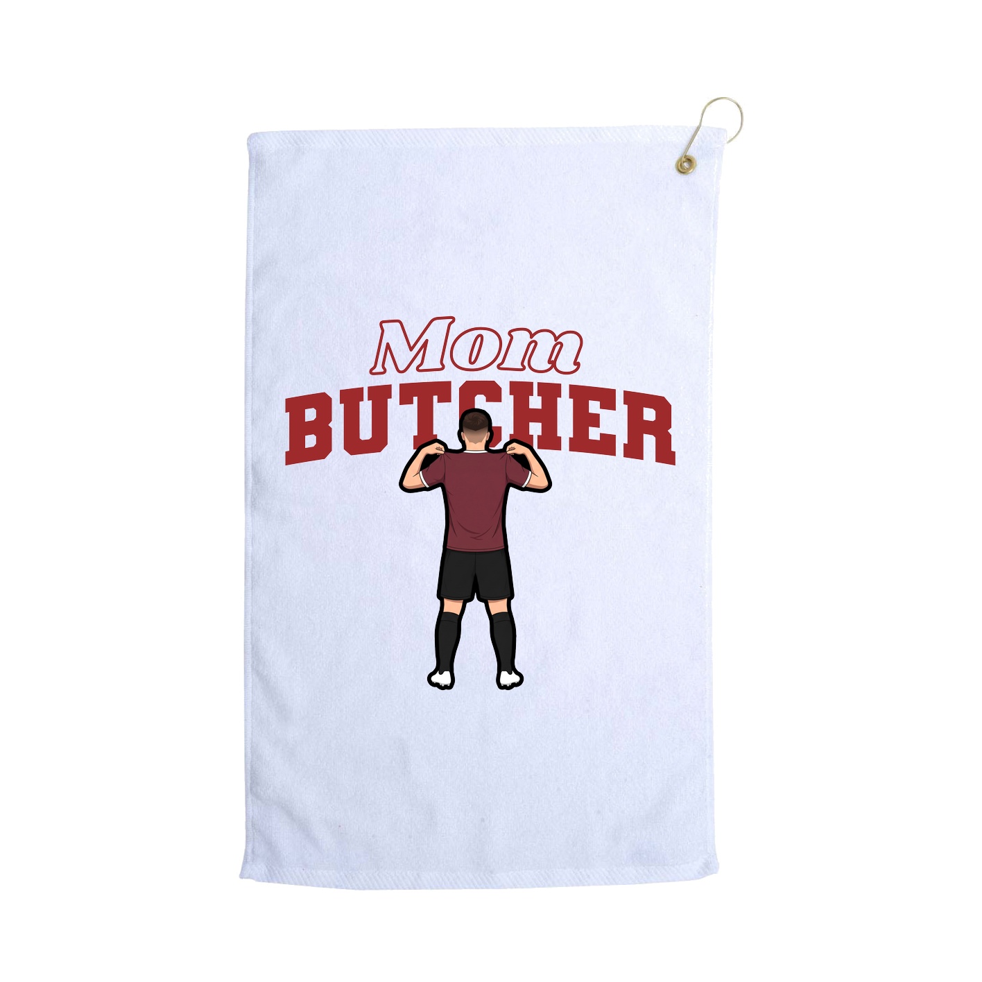 Golf Towel — Mothers Day Block in White