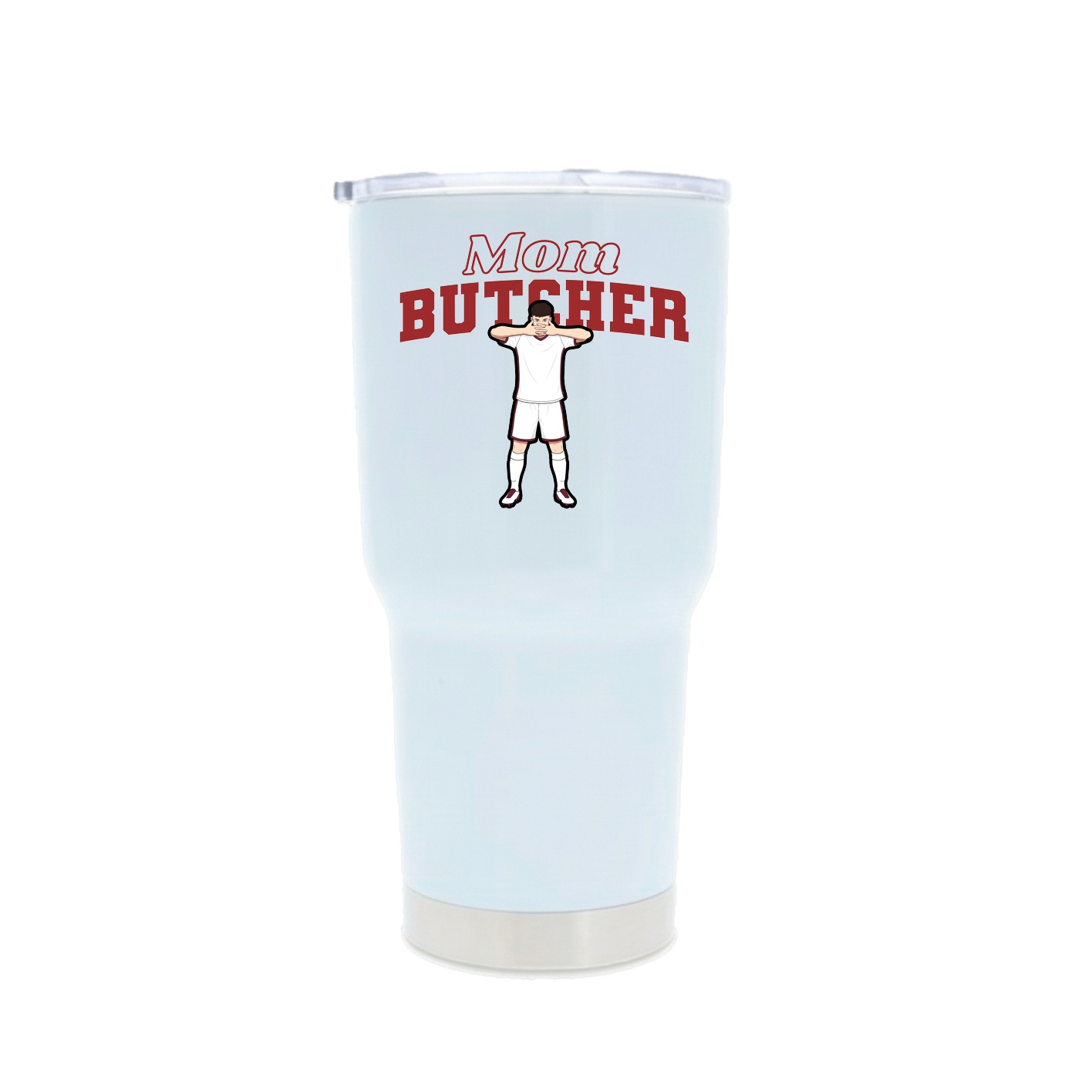 30oz Stainless Steel Tumbler — Mothers Day Block in White