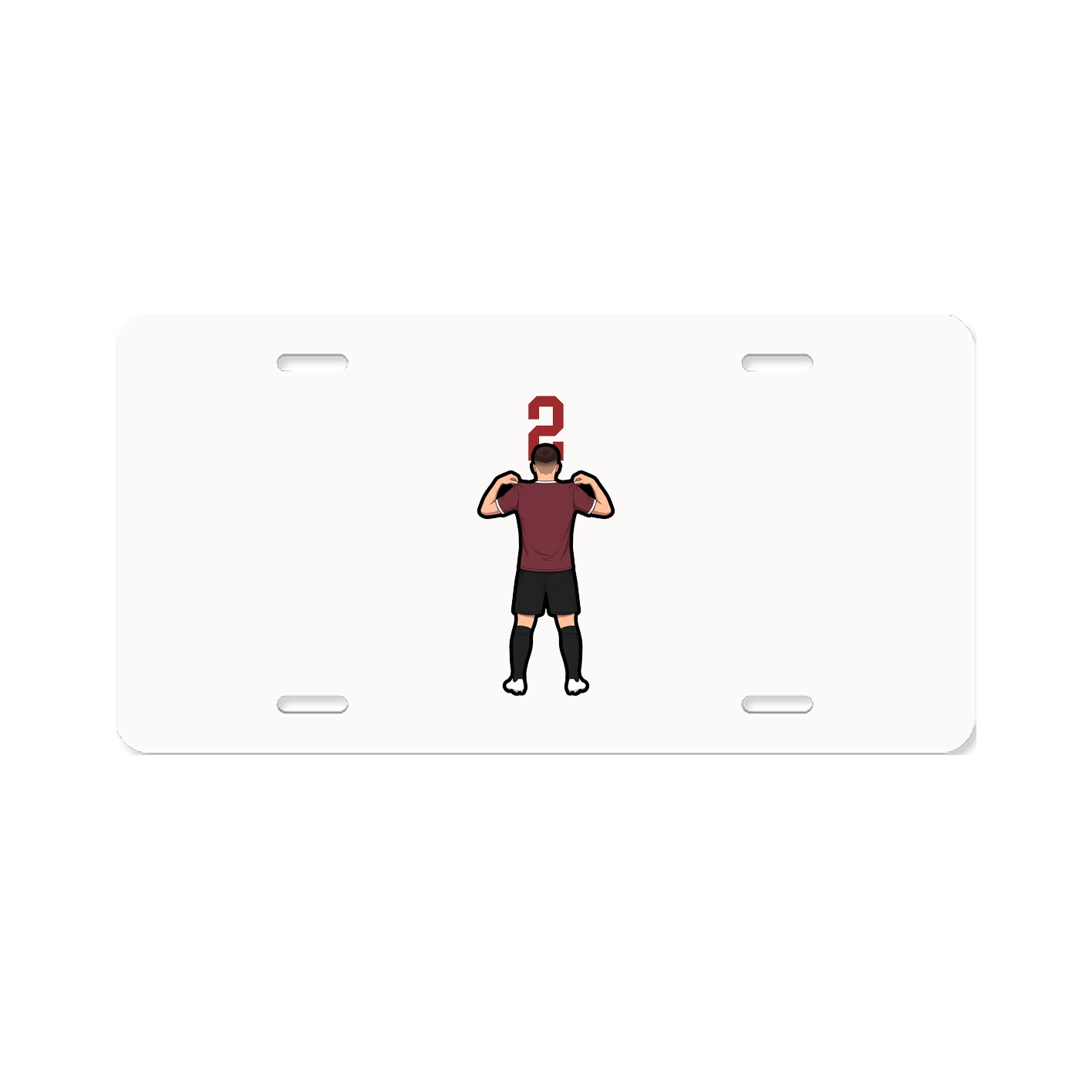 License Plate — Number Top in Classic