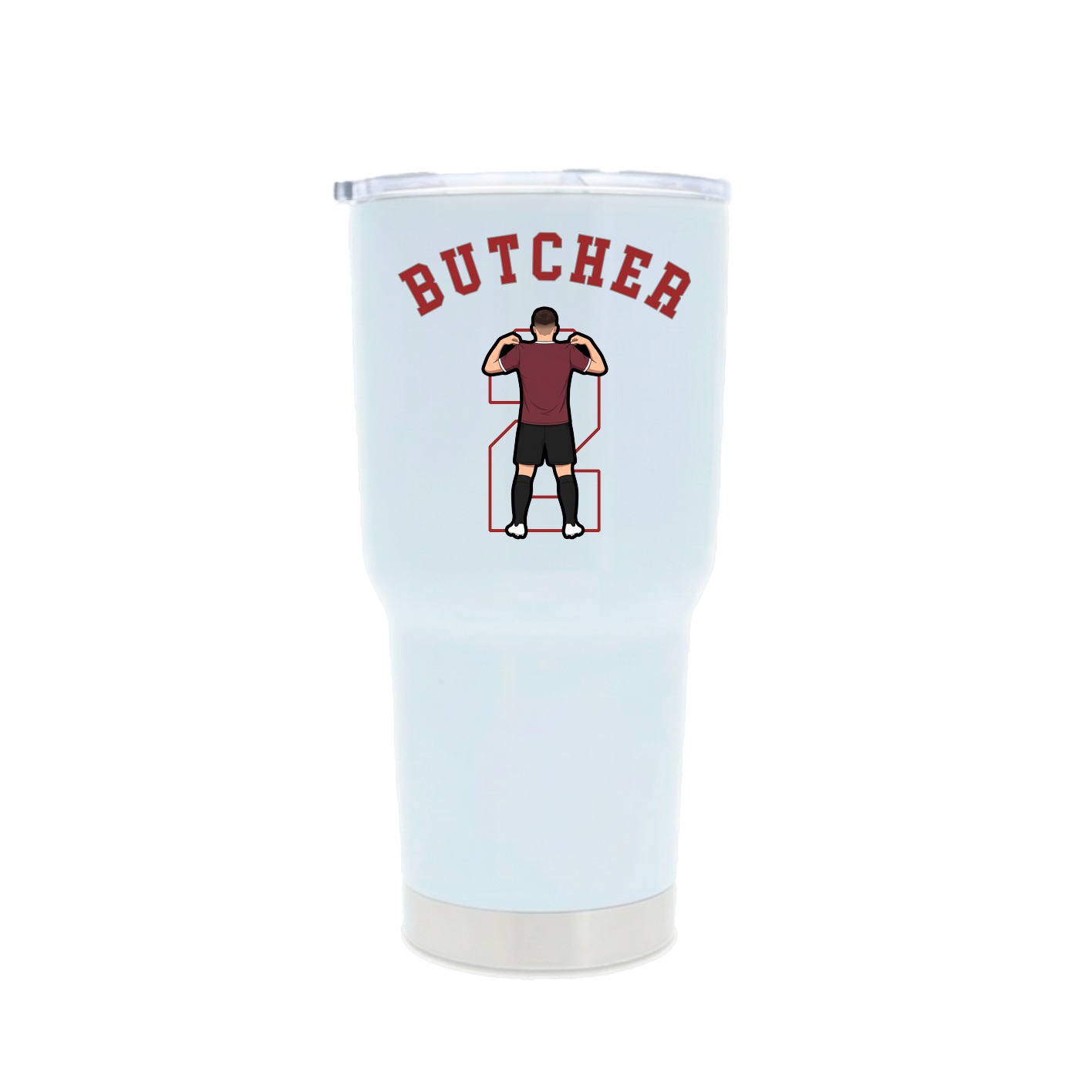 30oz Stainless Steel Tumbler — Shirsey Arch in White