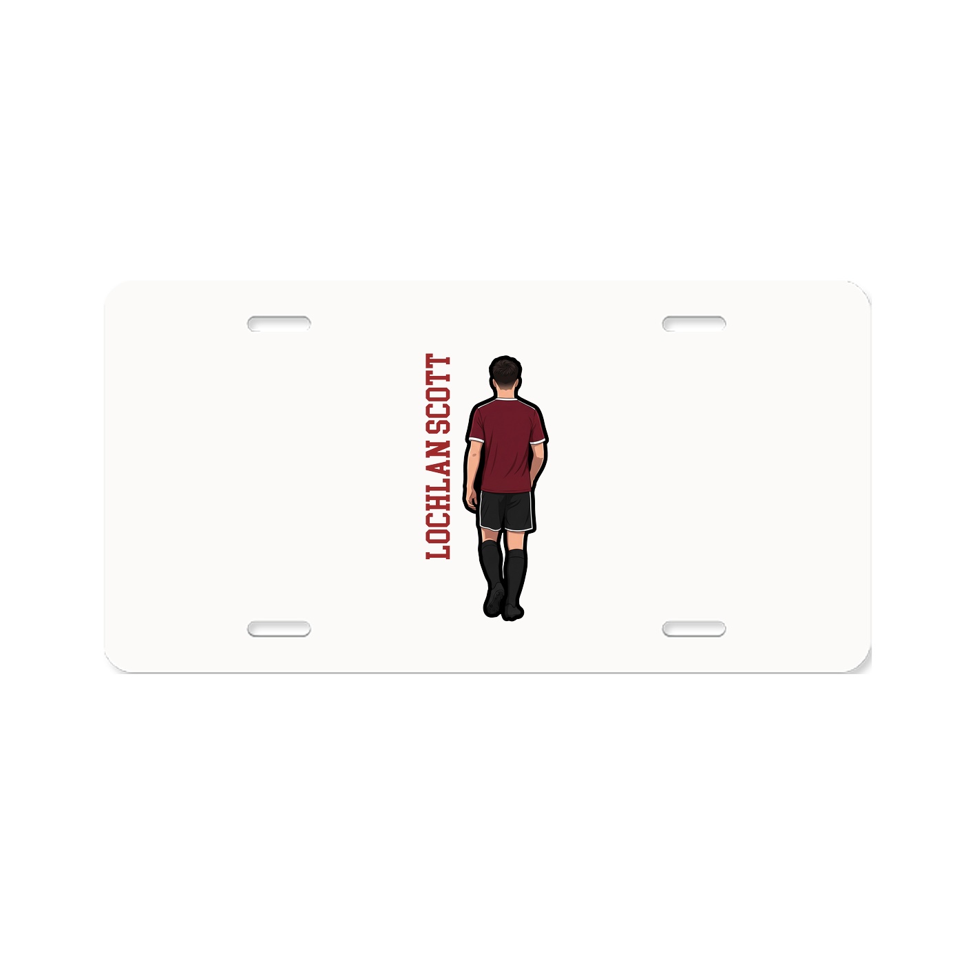 License Plate — Name Vertical in Classic