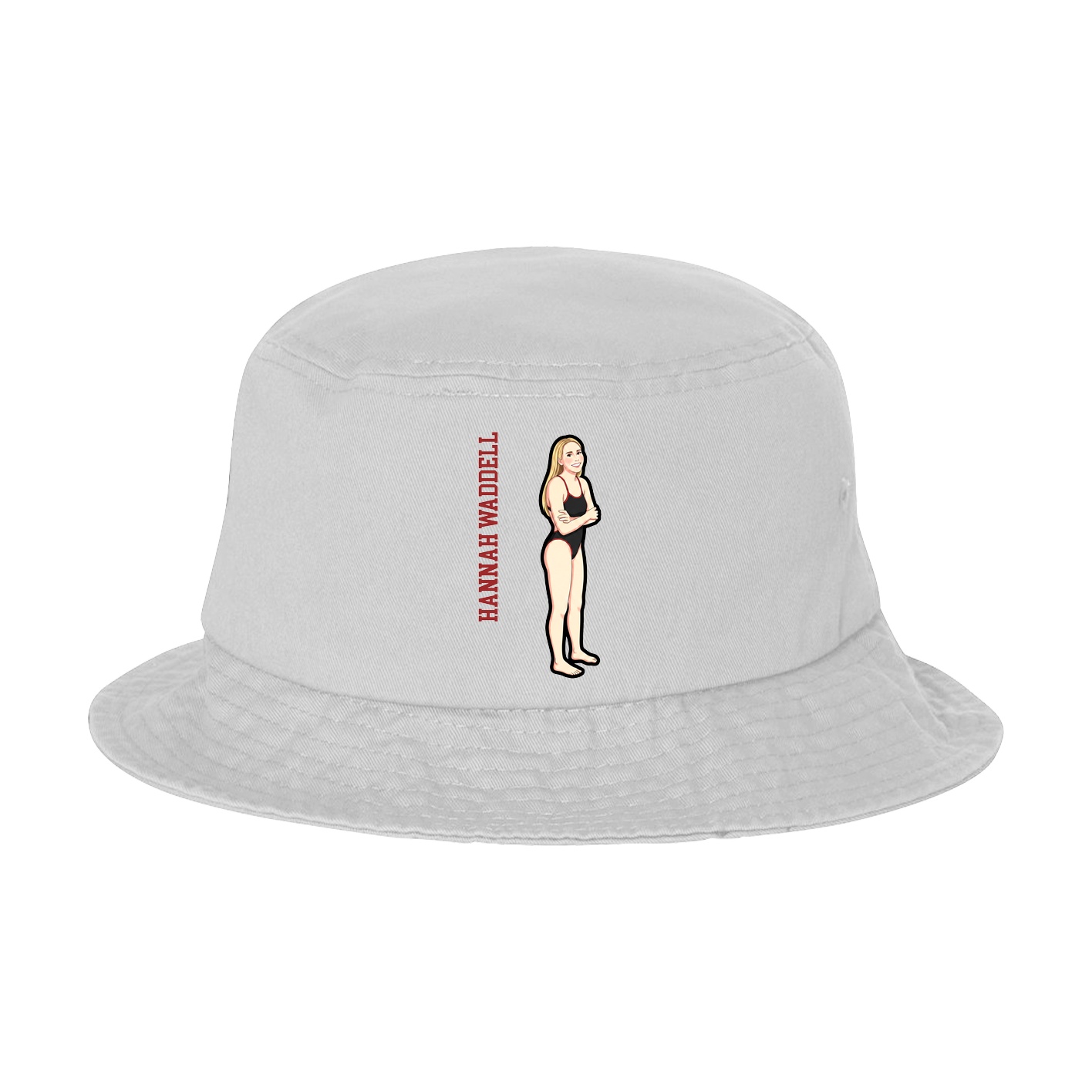 Bucket Cap — Name Vertical in White