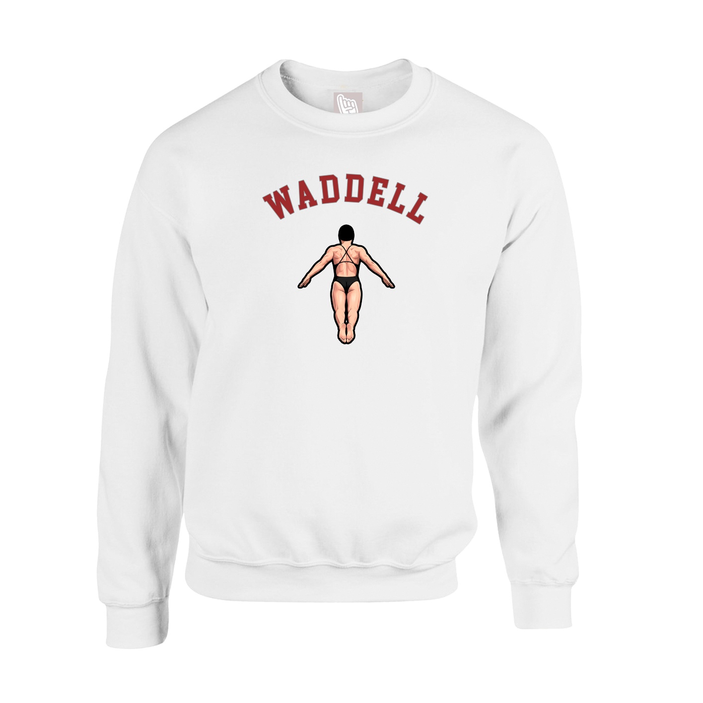 Fleece Crew — Shirsey Arch in White