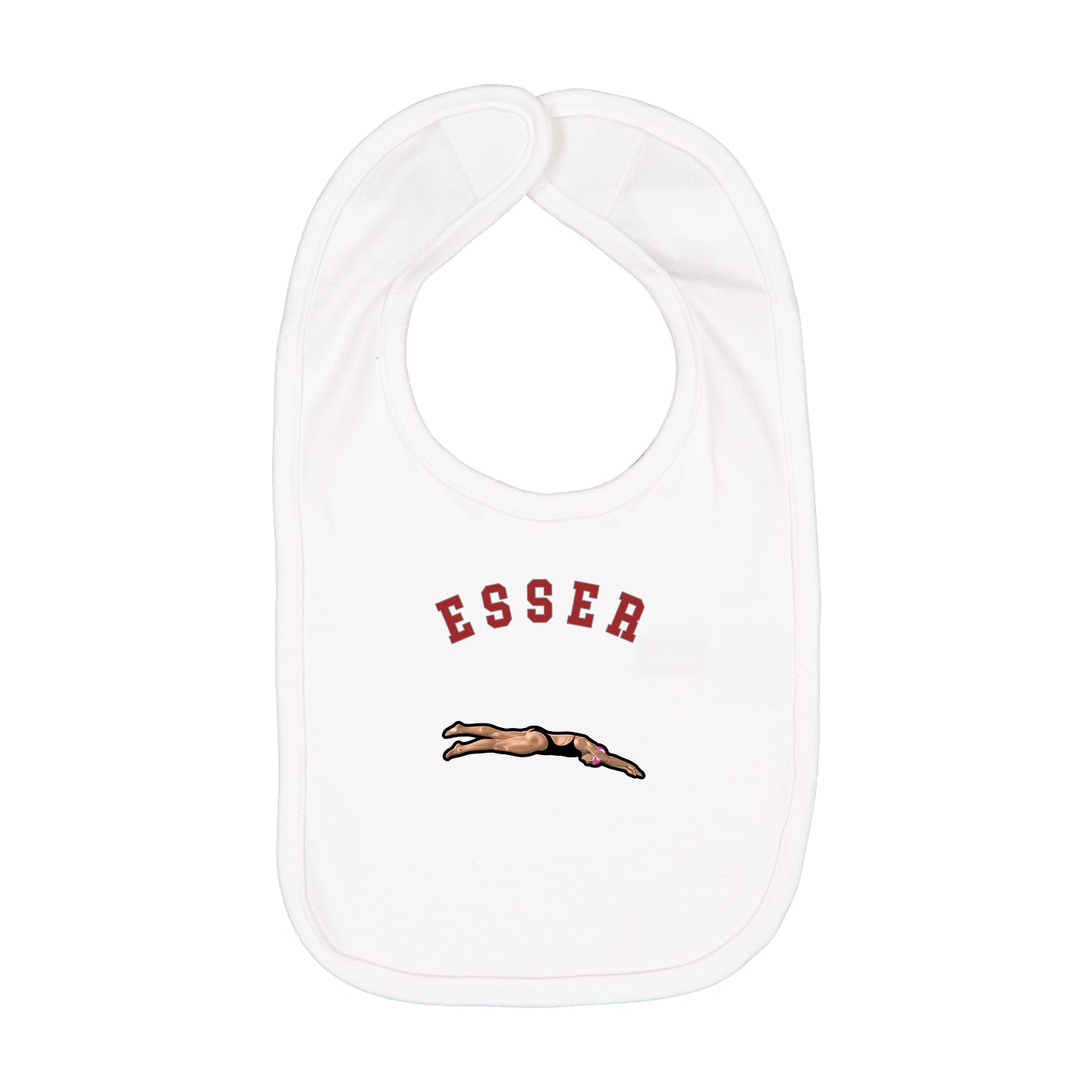 Infant Bib — Shirsey Arch in White