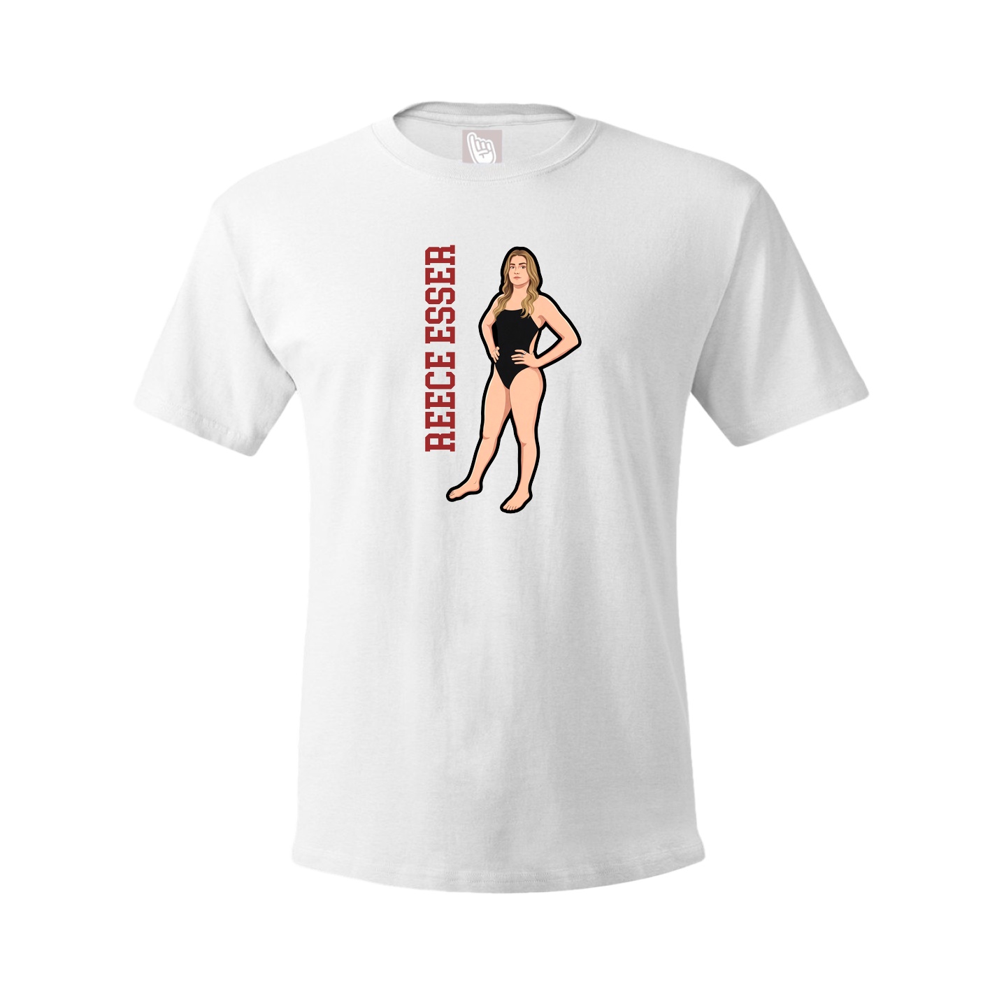 Youth Tee — Name Vertical in White