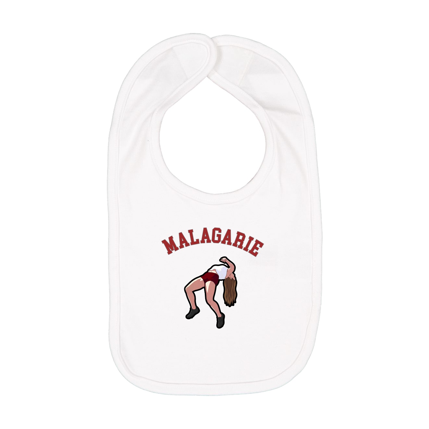 Infant Bib — Shirsey Arch in White