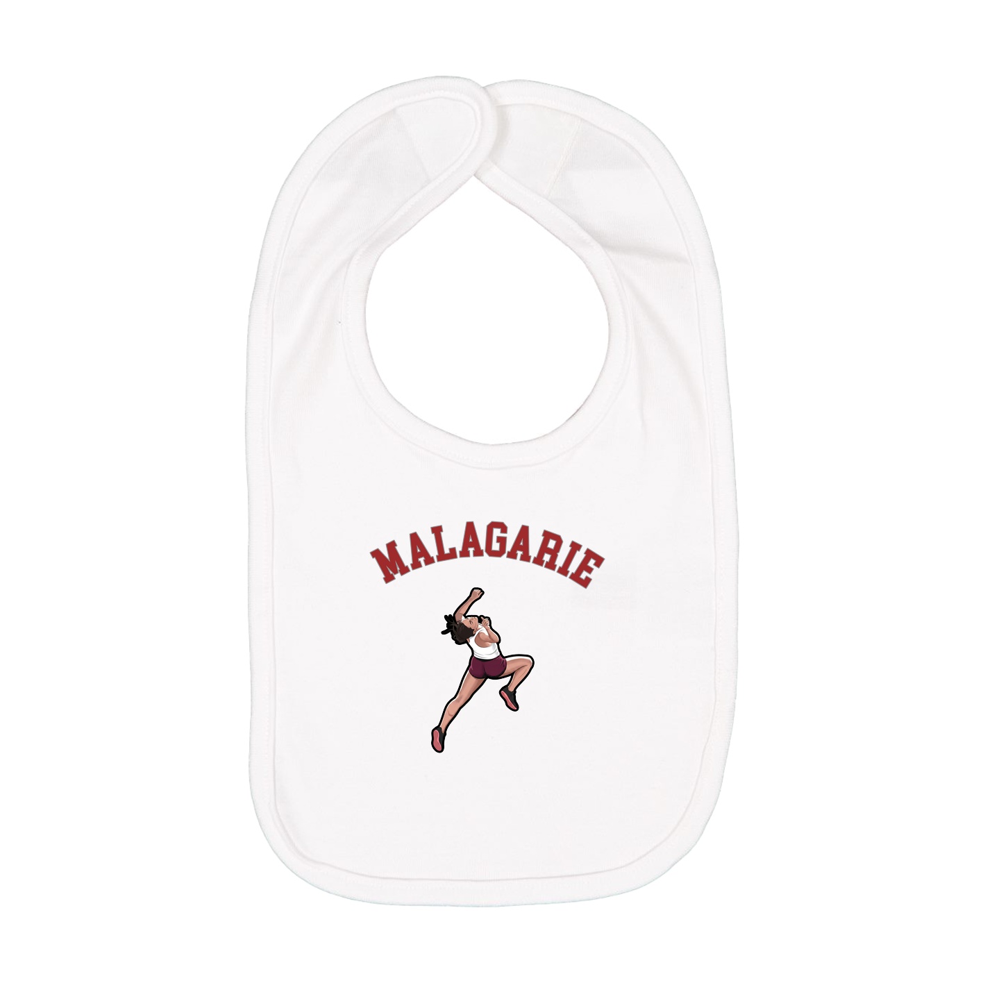 Infant Bib — Shirsey Arch in White