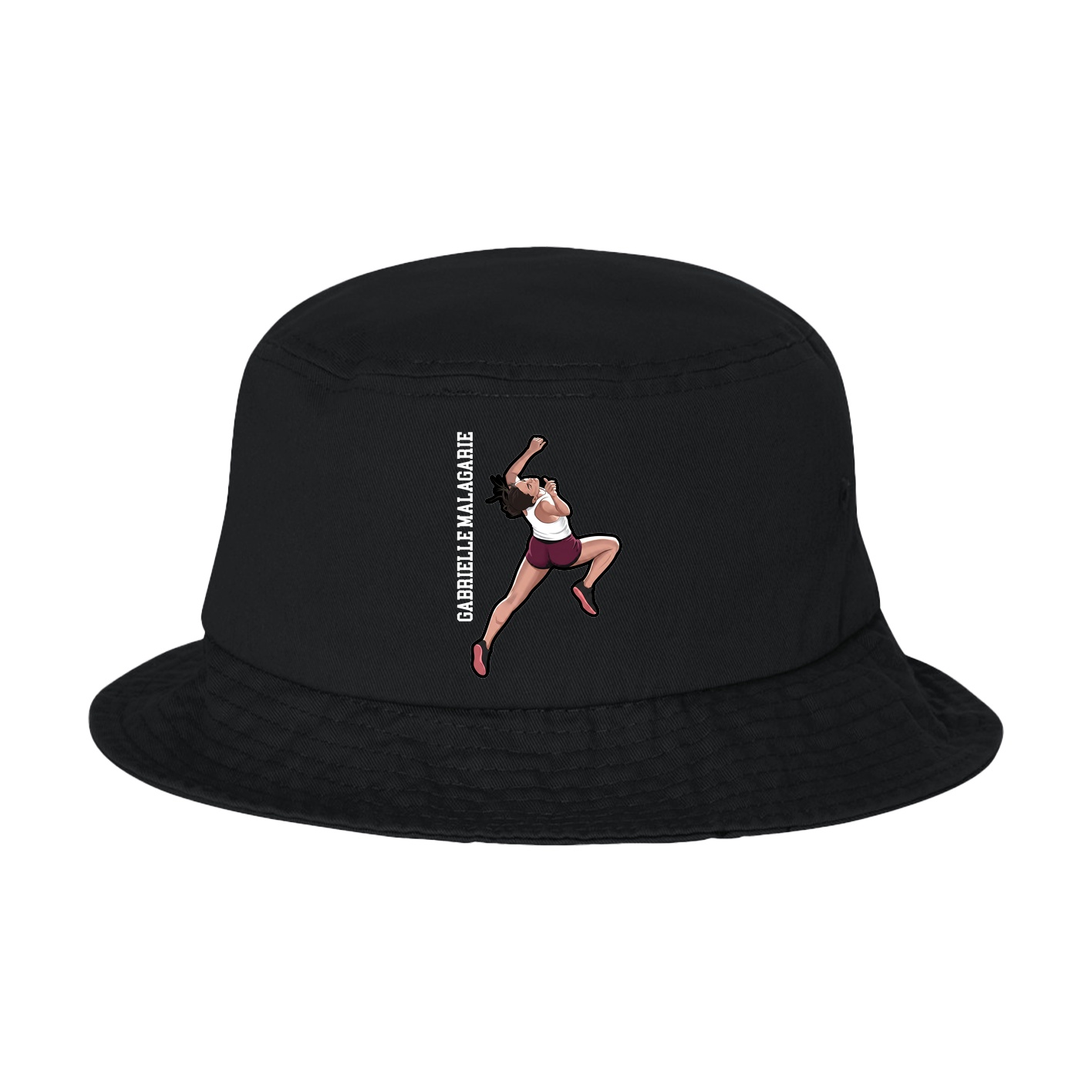 Bucket Cap — Name Vertical in Black