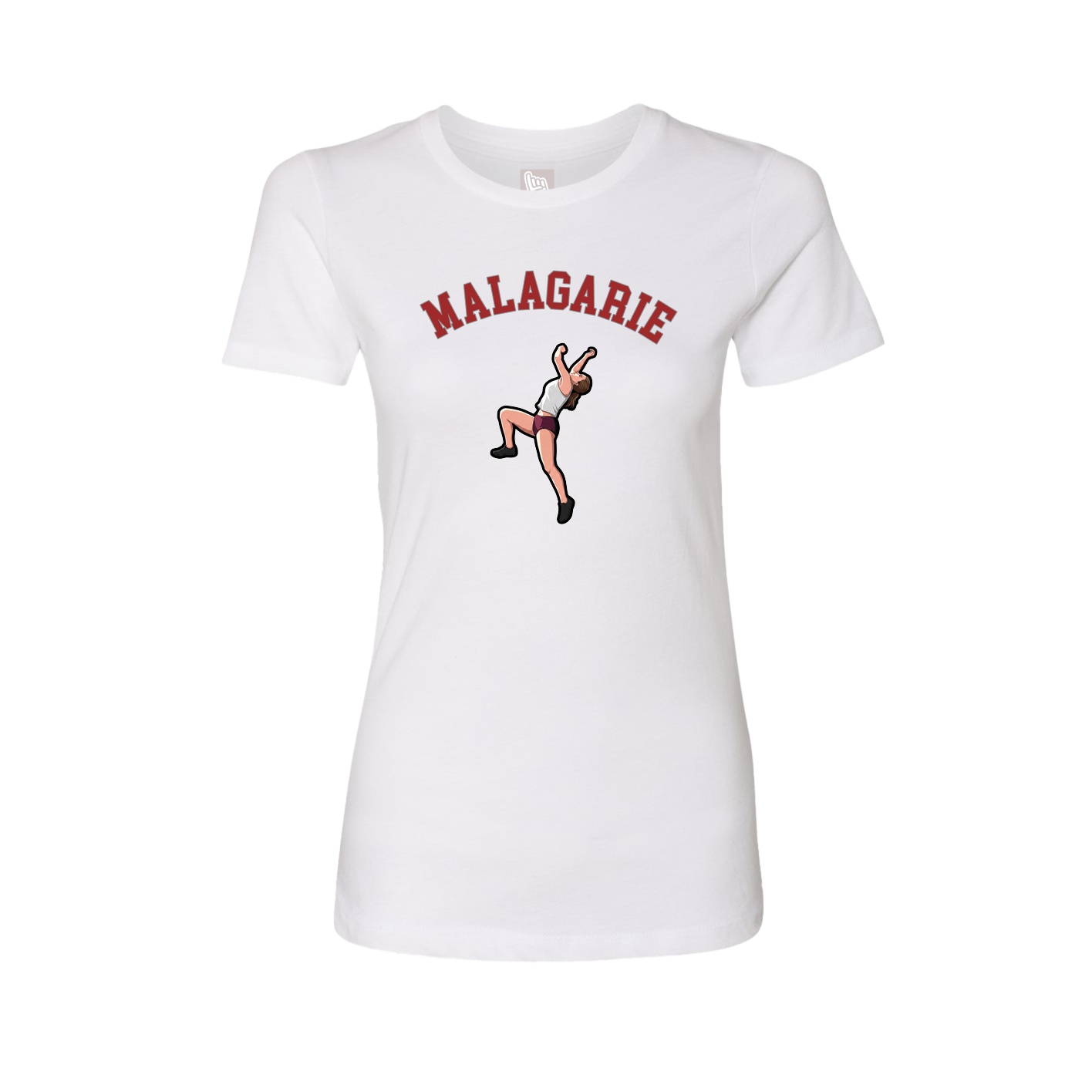 Fitted Women's Tee — Shirsey Arch in White