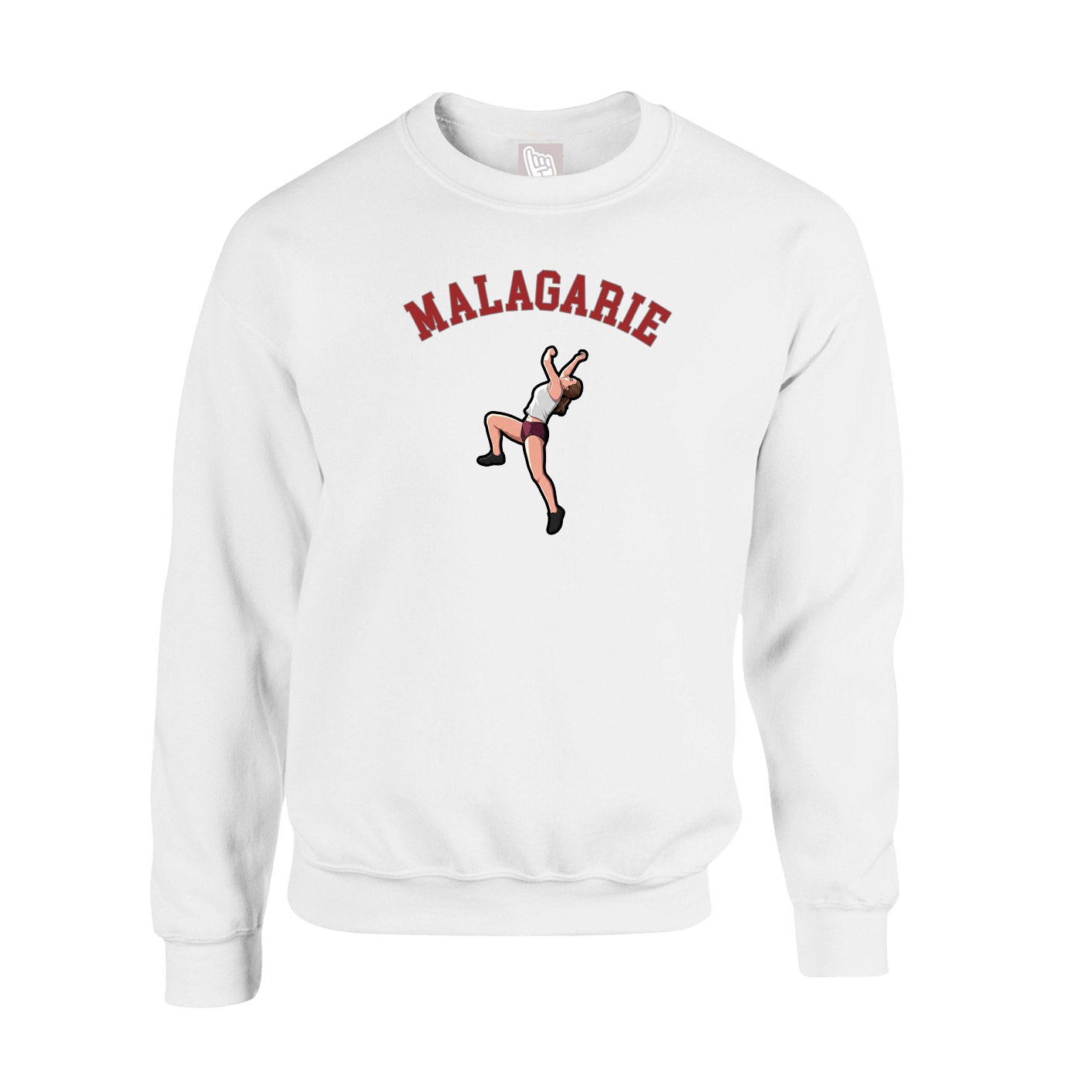 Fleece Crew — Shirsey Arch in White