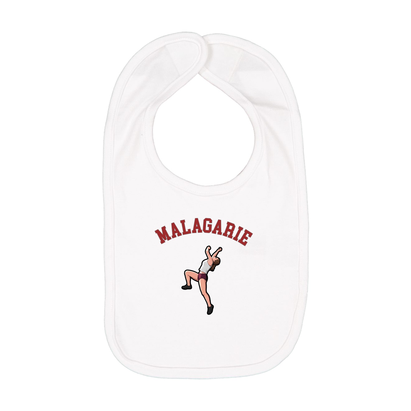 Infant Bib — Shirsey Arch in White