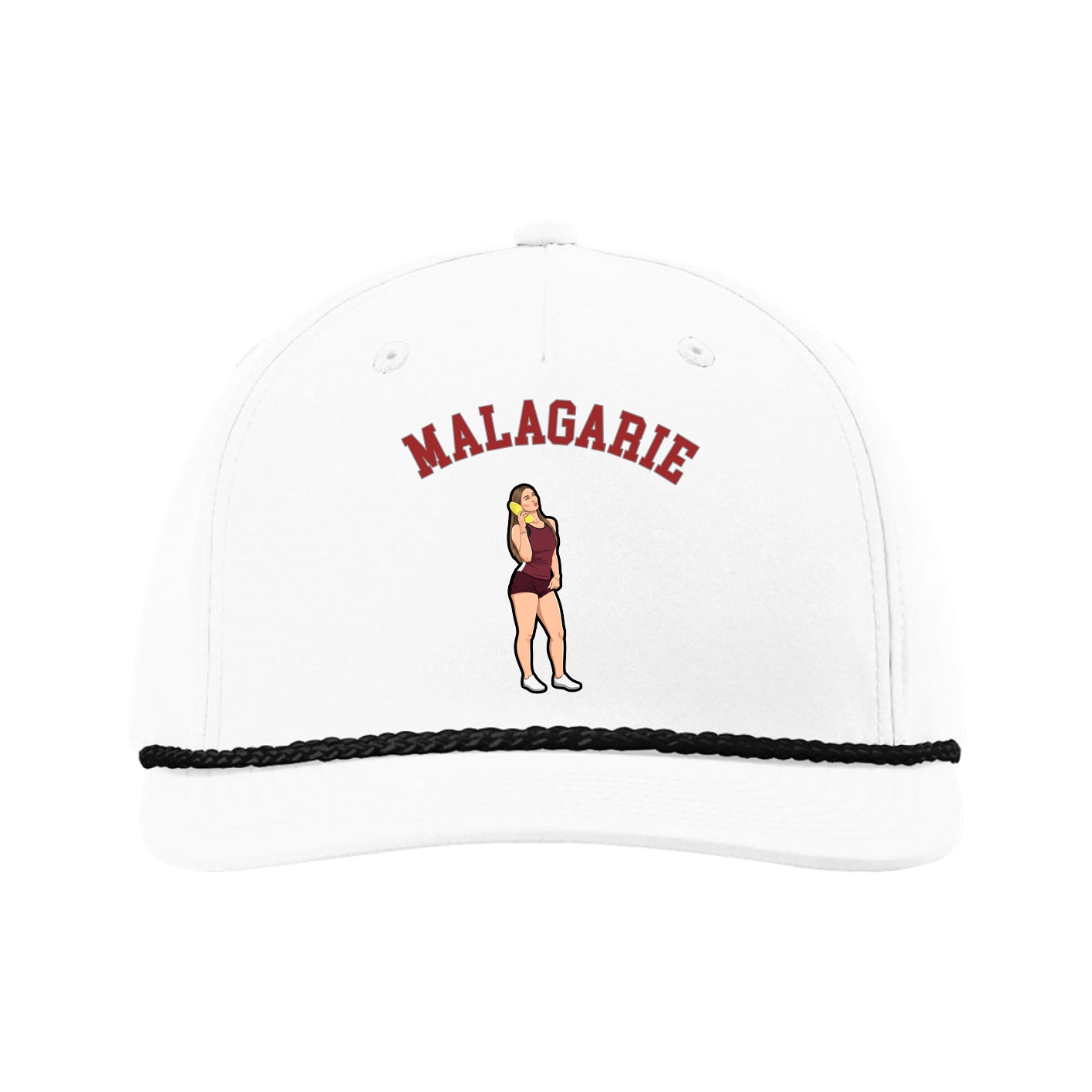 Five-Panel Classic Rope Cap — Shirsey Arch in White