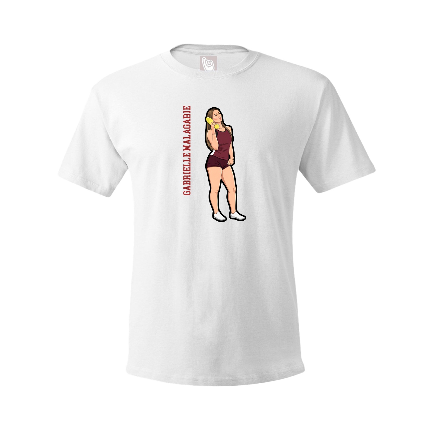 Youth Tee — Name Vertical in White