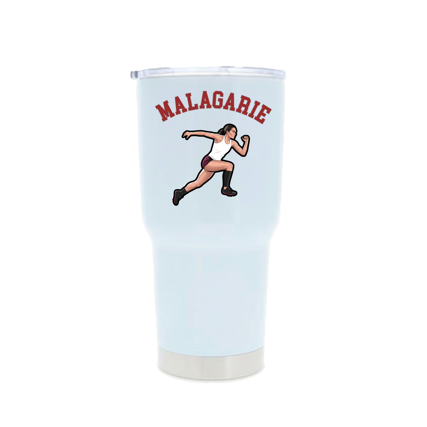 30oz Stainless Steel Tumbler — Shirsey Arch in White