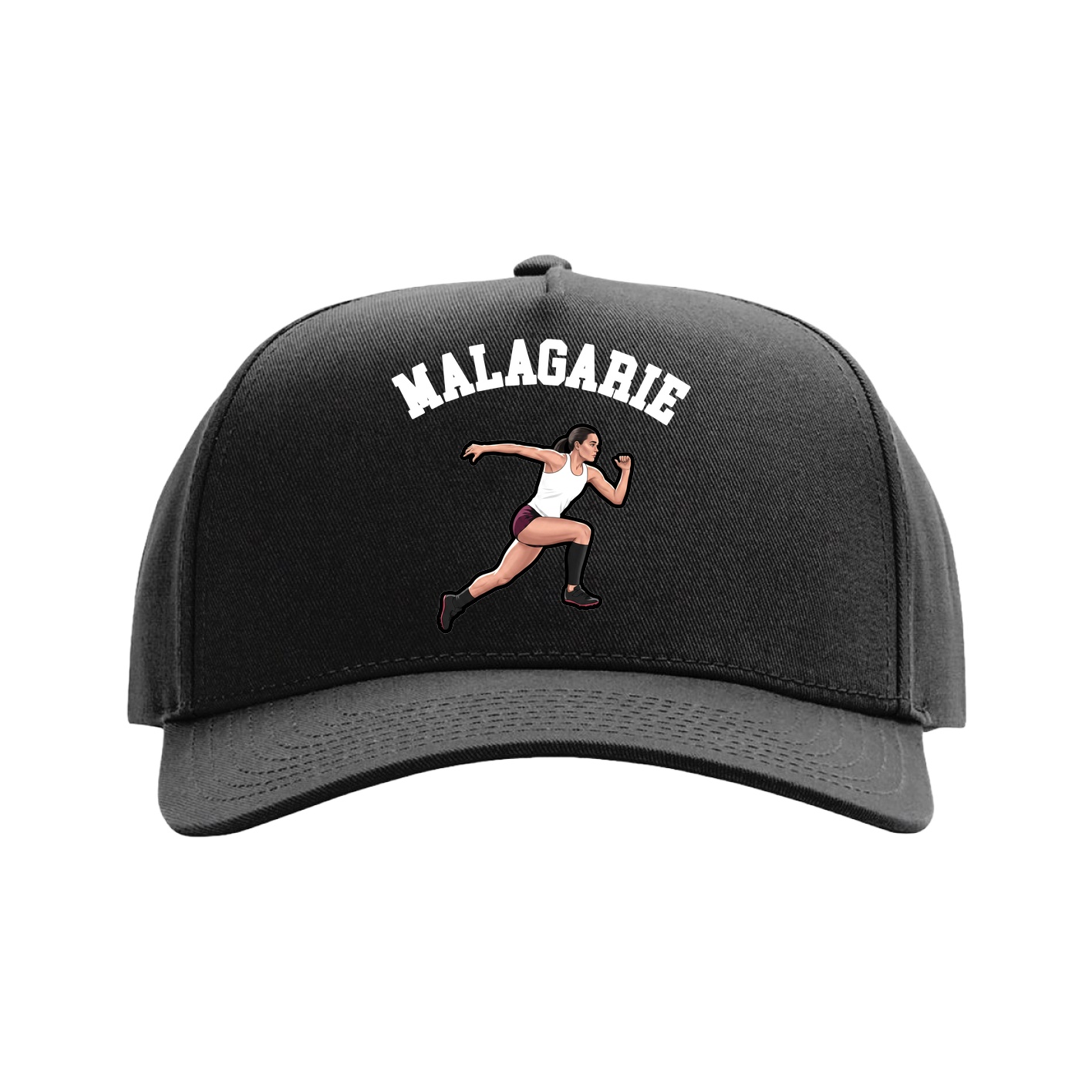 Full Fabric Five-Panel Champ Cap — Shirsey Arch in Black