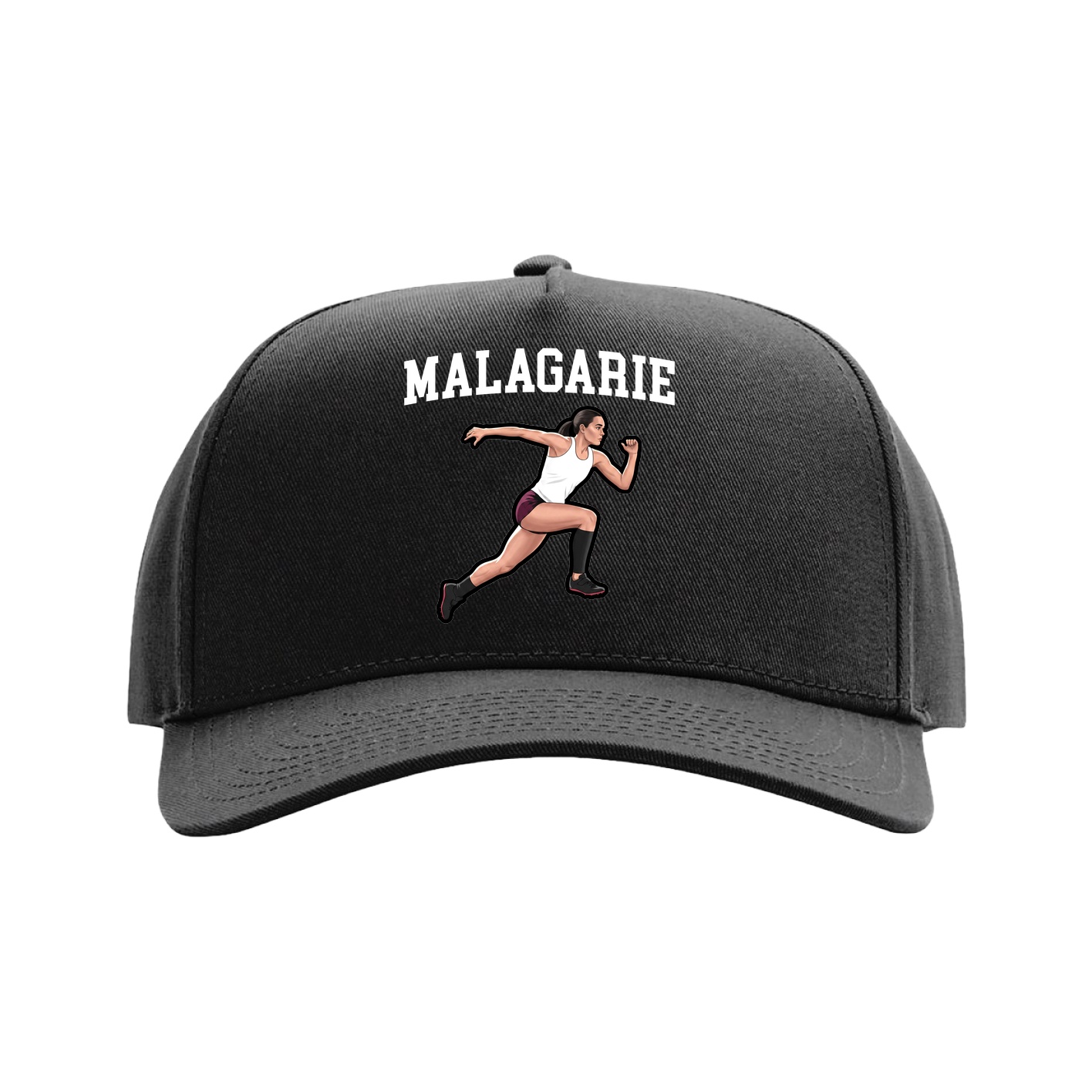 Full Fabric Five-Panel Champ Cap — Shirsey in Black