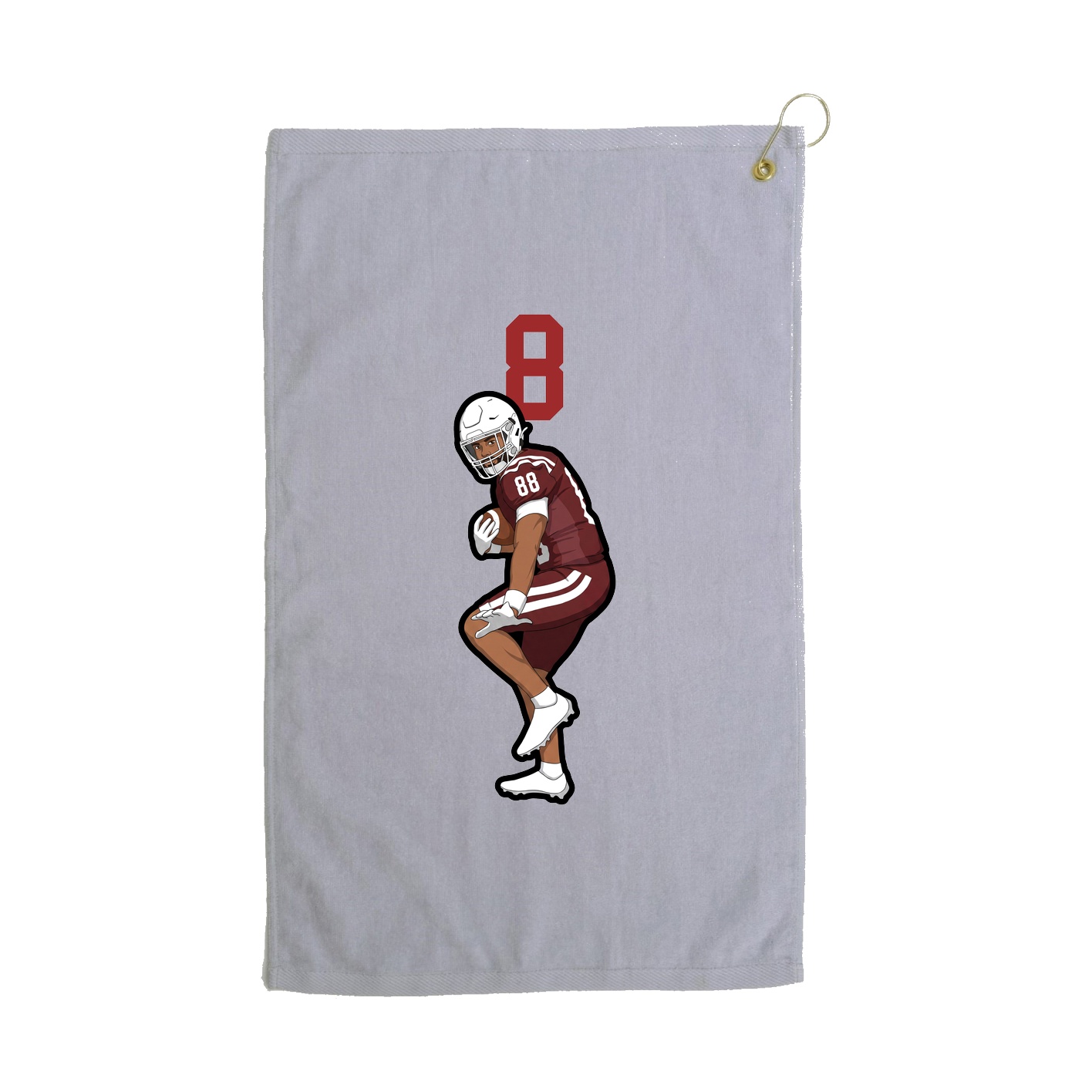 Golf Towel — Number Top in Grey
