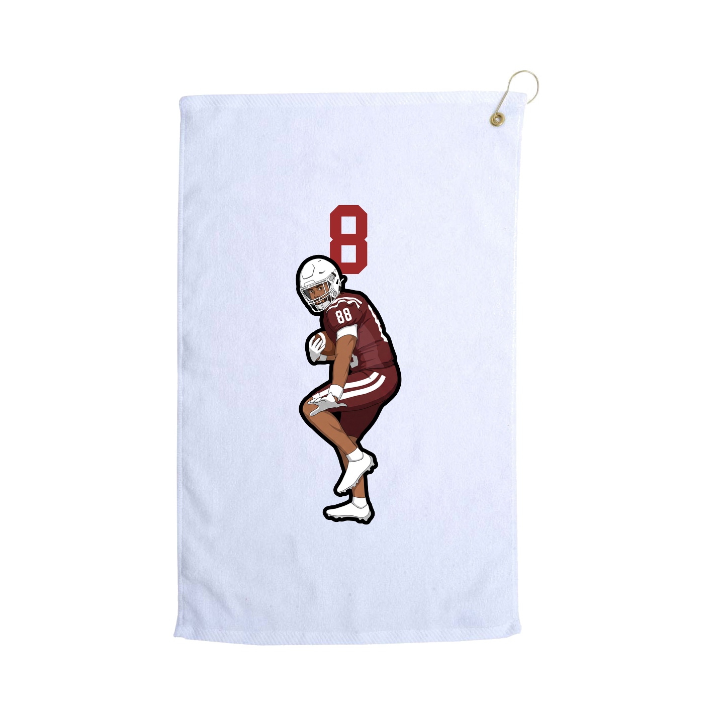 Golf Towel — Number Top in White