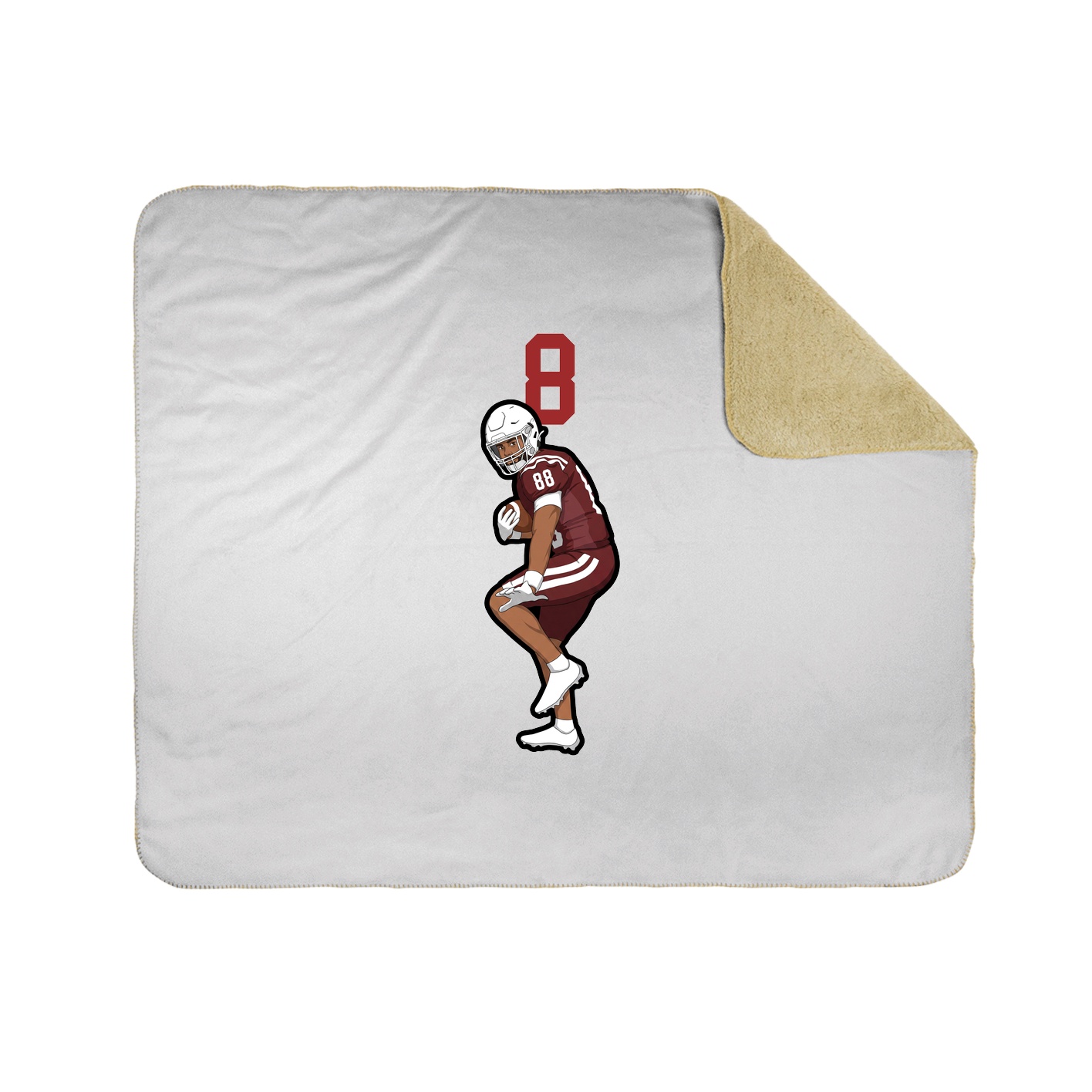 Throw Blanket — Number Top in White