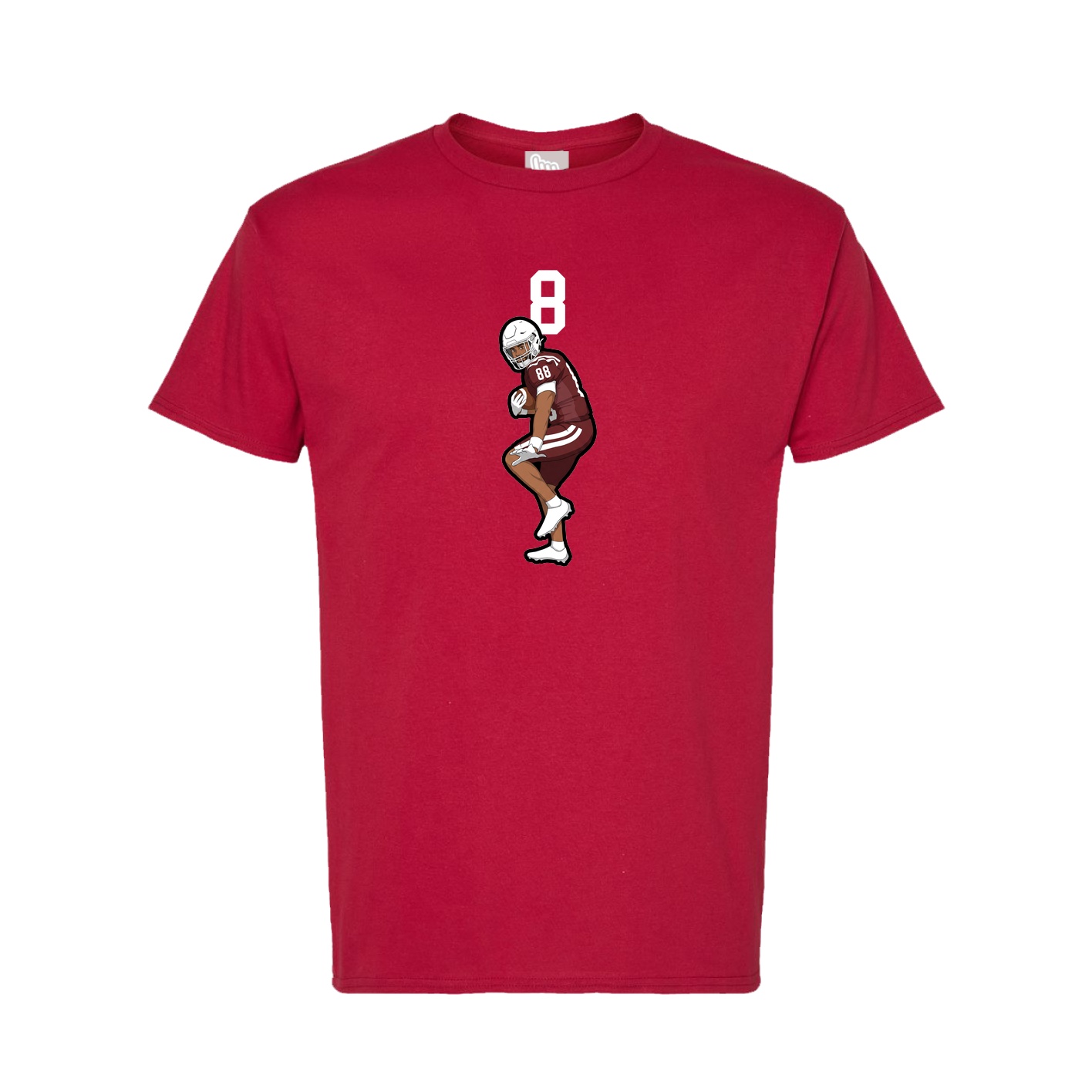 Tee — Number Top in Crimson