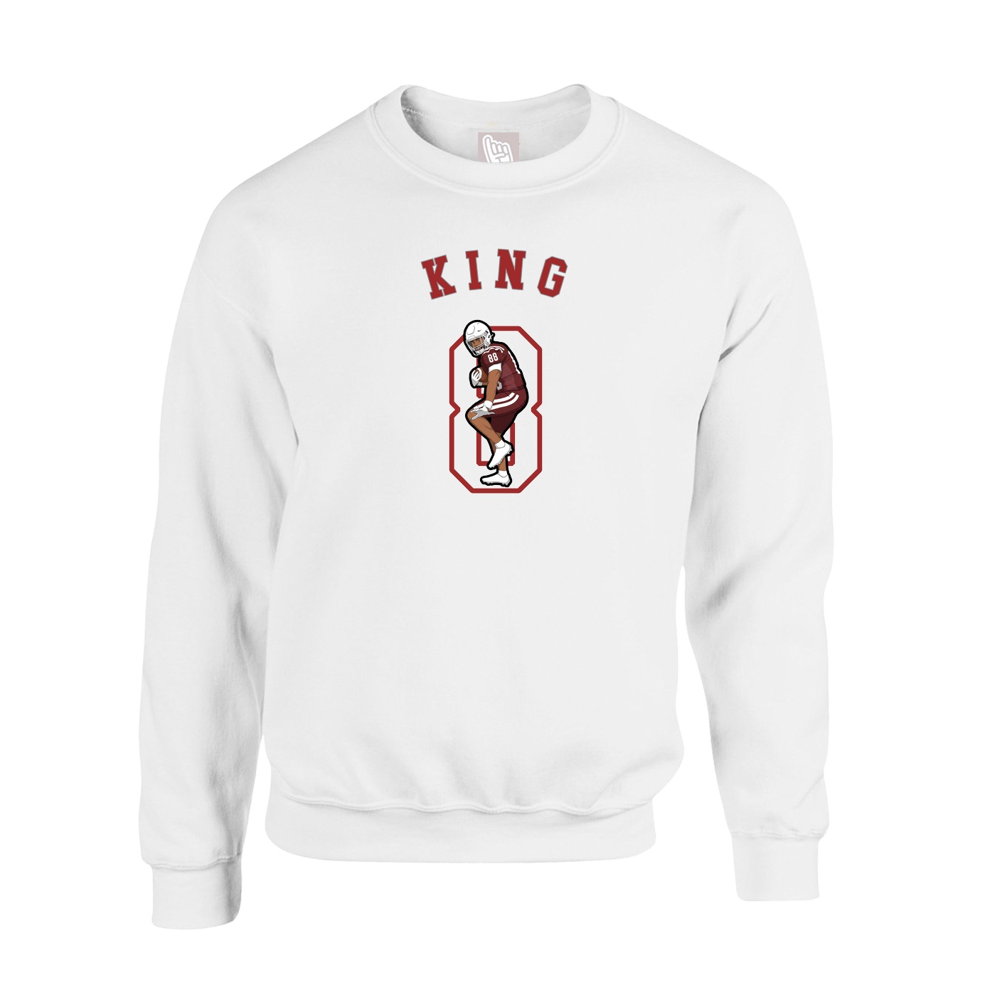 Fleece Crew — Shirsey Arch in White