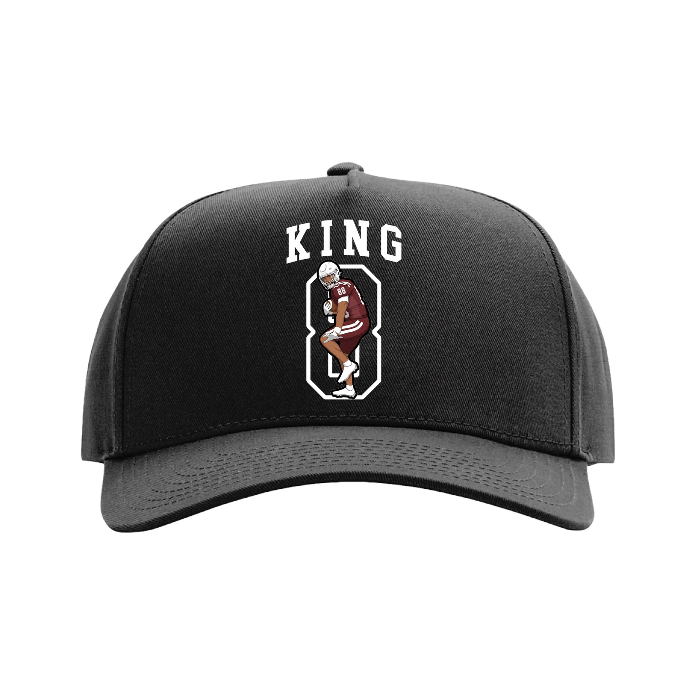 Full Fabric Five-Panel Champ Cap — Shirsey in Black