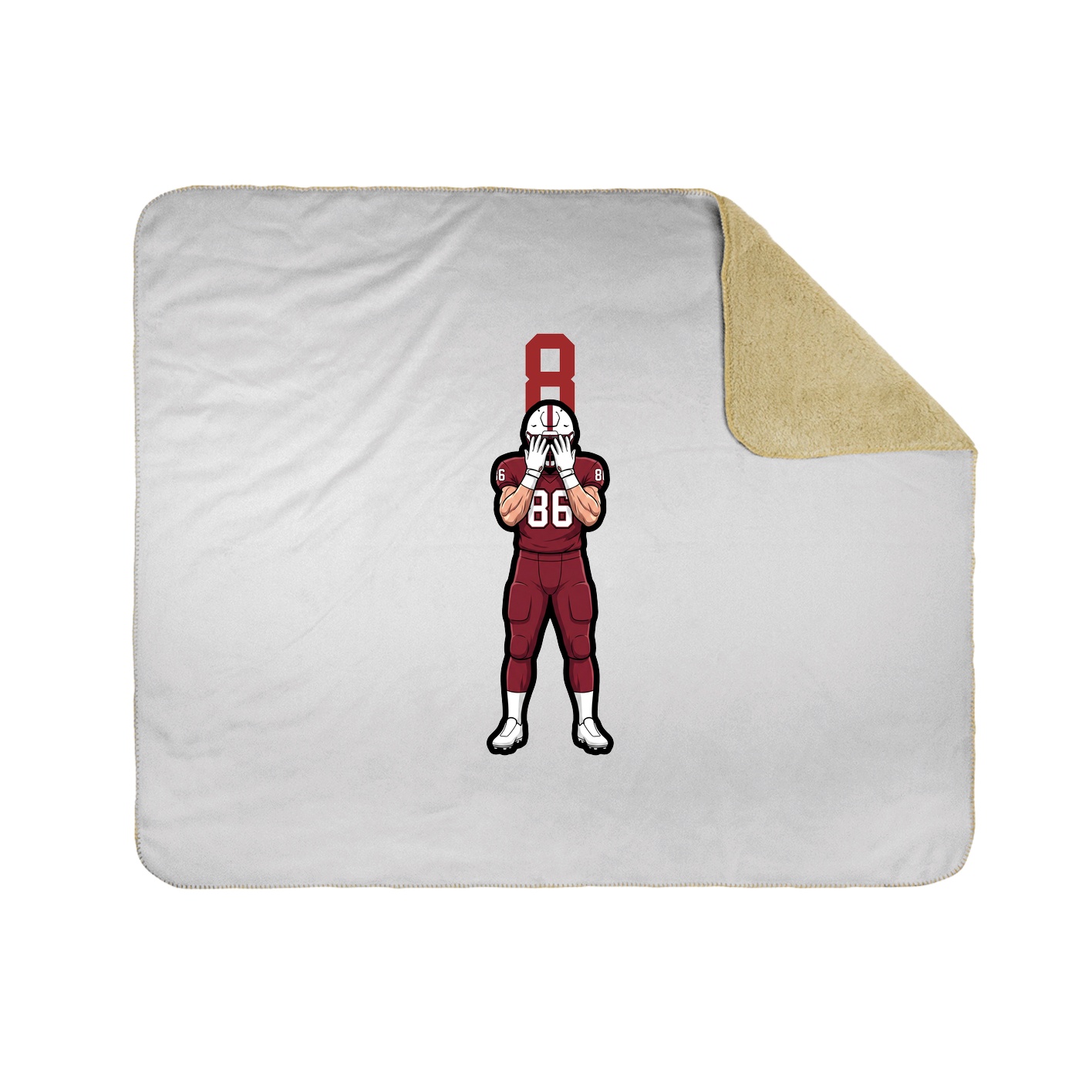 Throw Blanket — Number Top in White