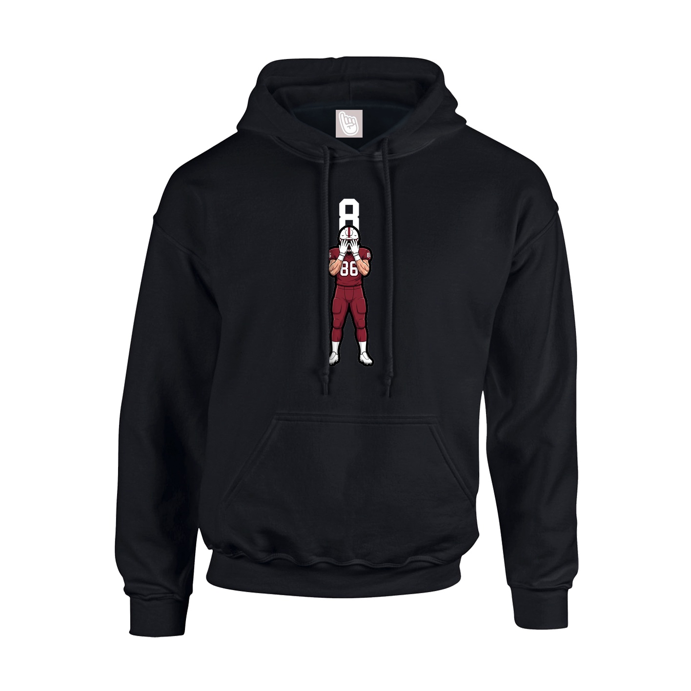 Youth Hoodie — Number Top in Black