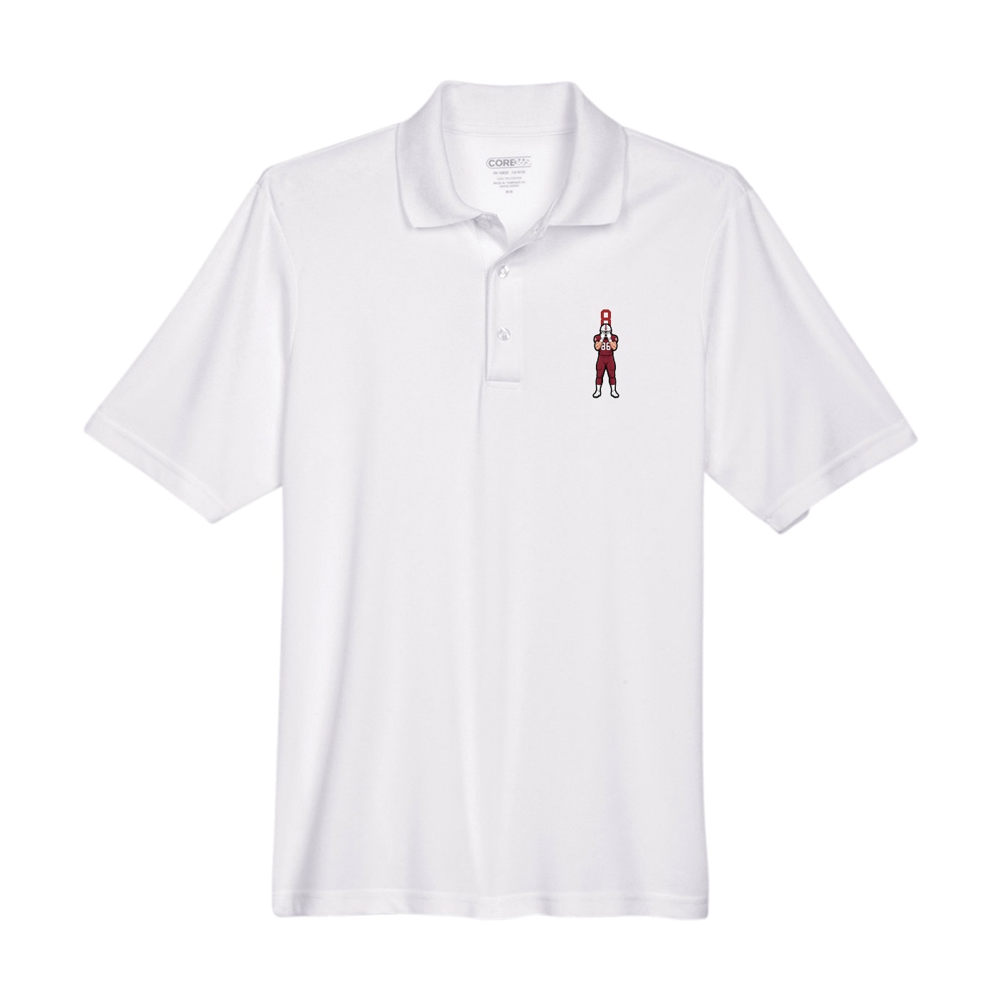 Performance Polo — Number Top in White