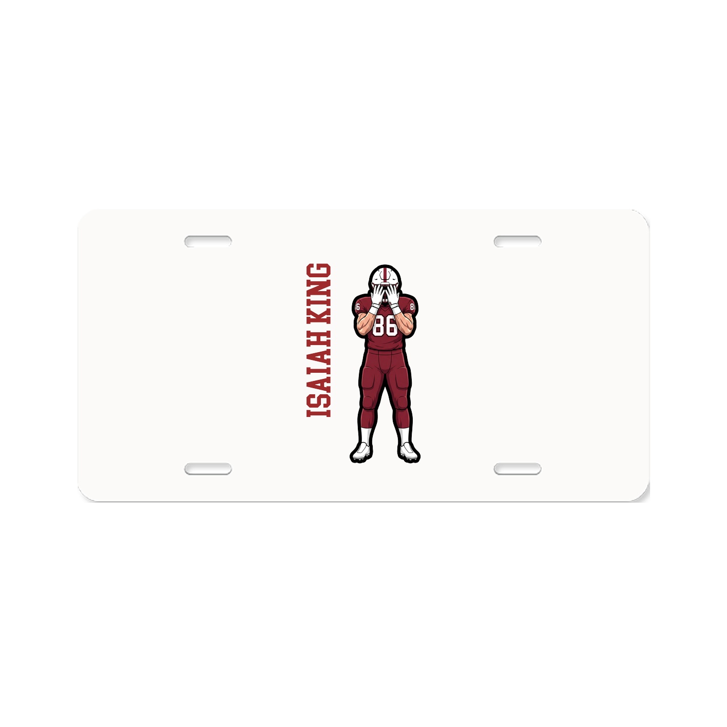 License Plate — Name Vertical in Classic