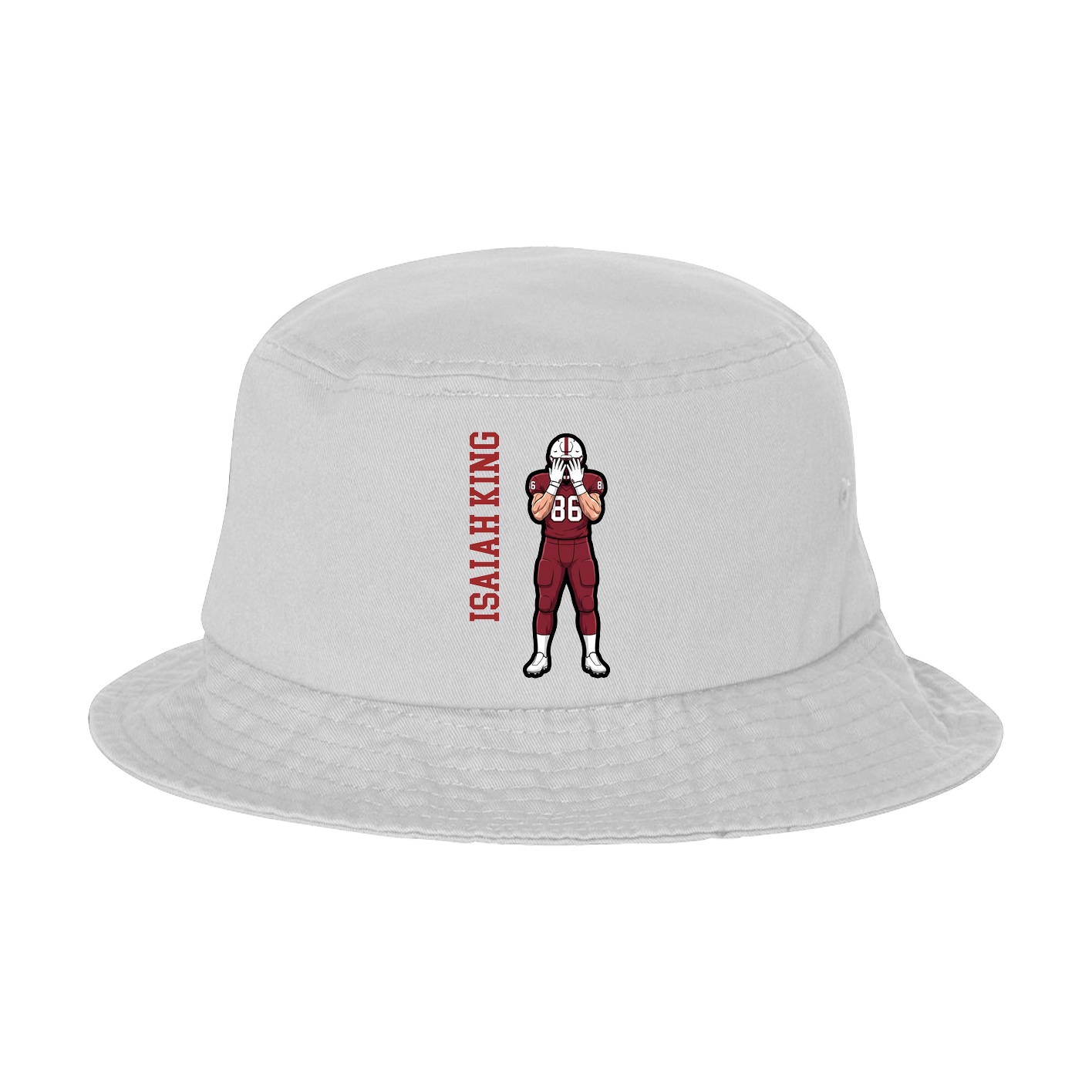 Bucket Cap — Name Vertical in White