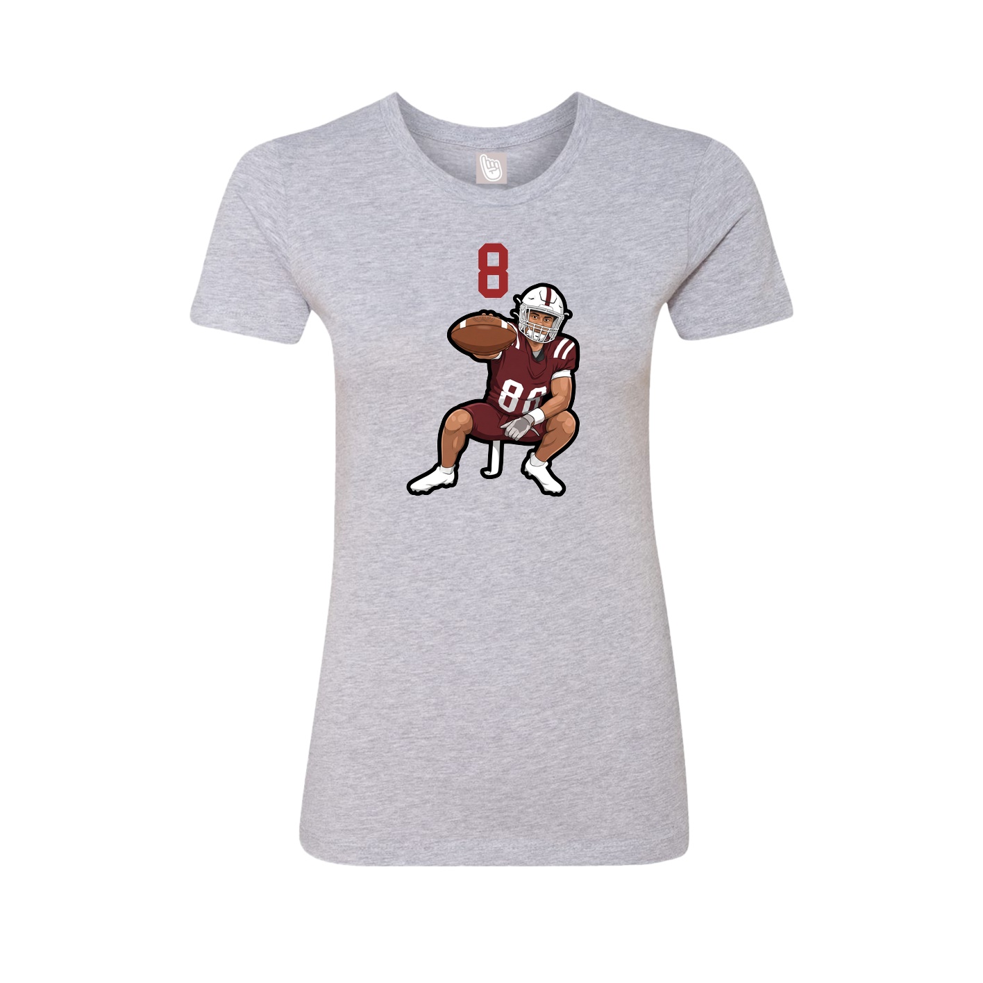 Womens Tee — Number Top in Grey