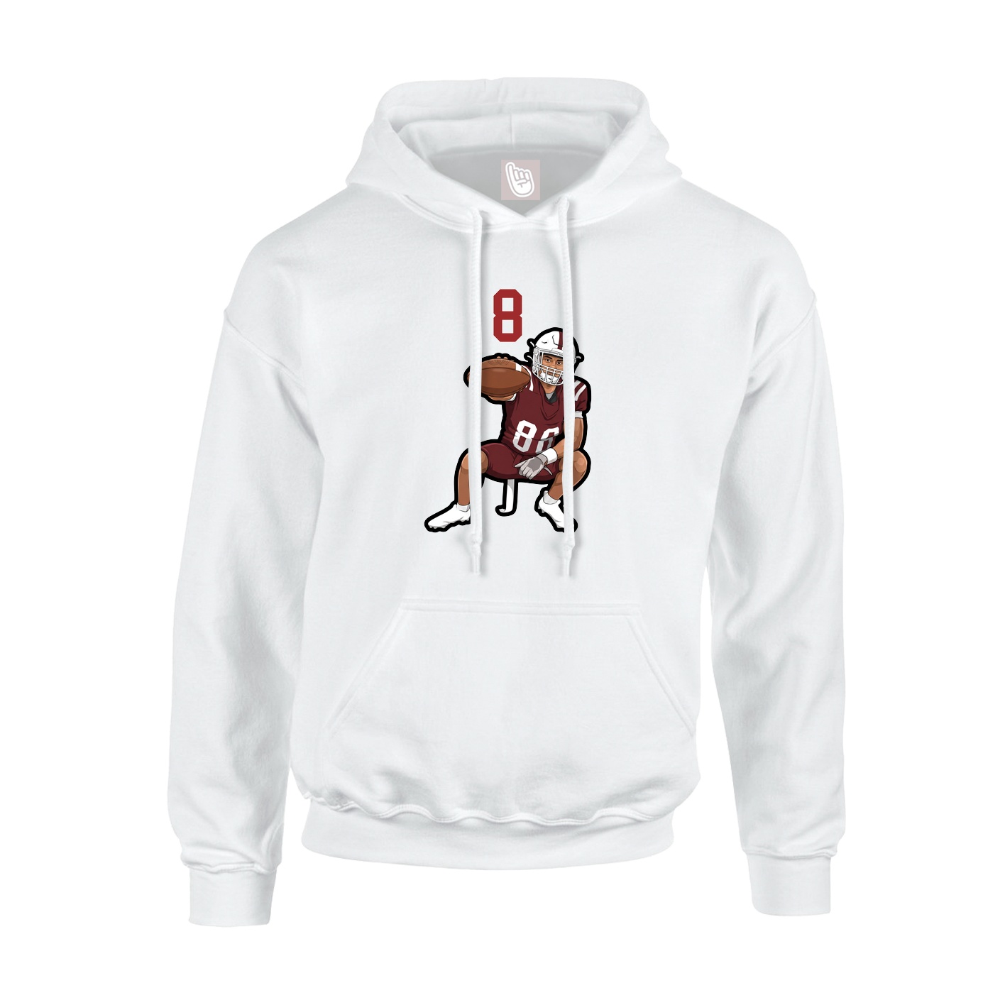 Hoodie — Number Top in White