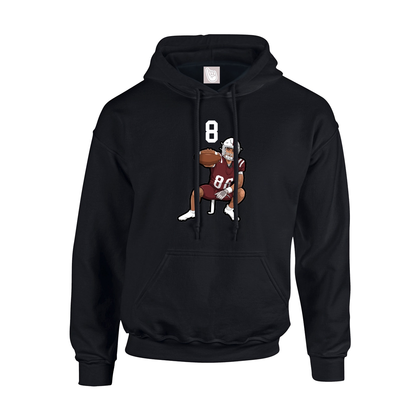 Youth Hoodie — Number Top in Black