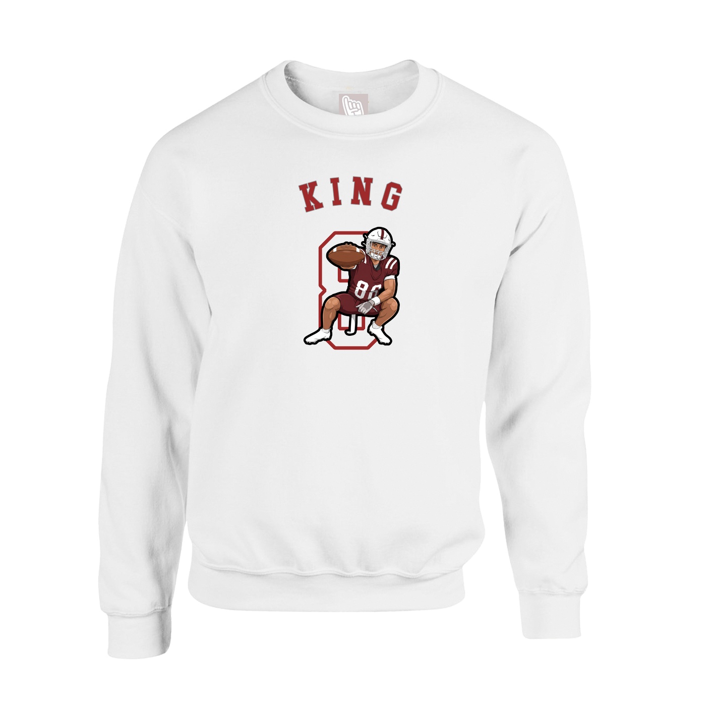 Fleece Crew — Shirsey Arch in White