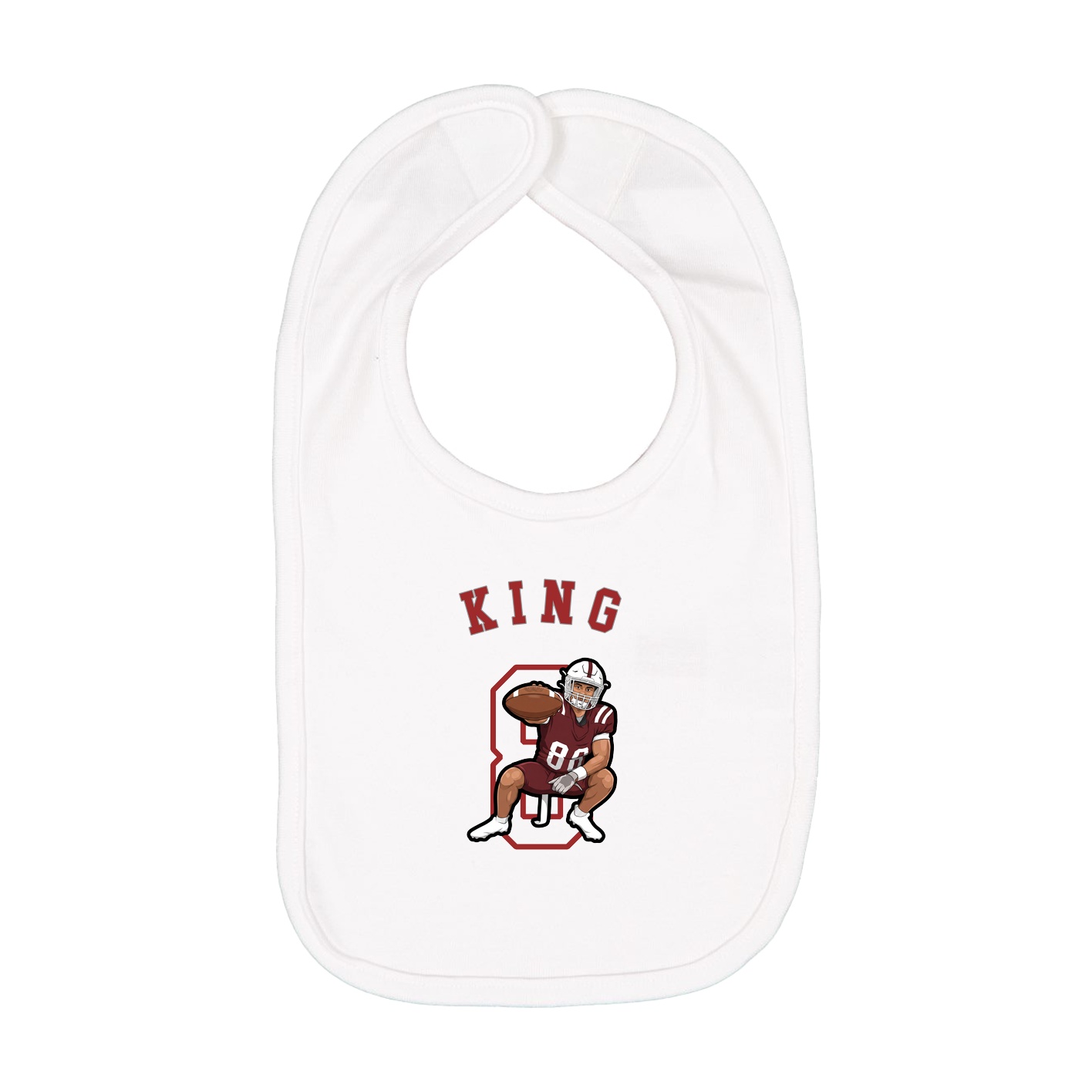 Infant Bib — Shirsey Arch in White