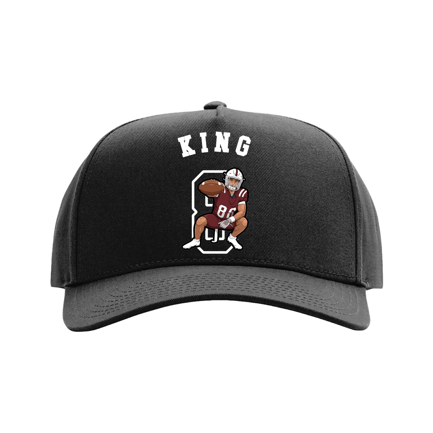 Full Fabric Five-Panel Champ Cap — Shirsey Arch in Black