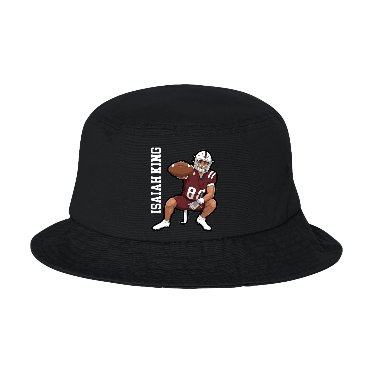 Bucket Cap — Name Vertical in Black
