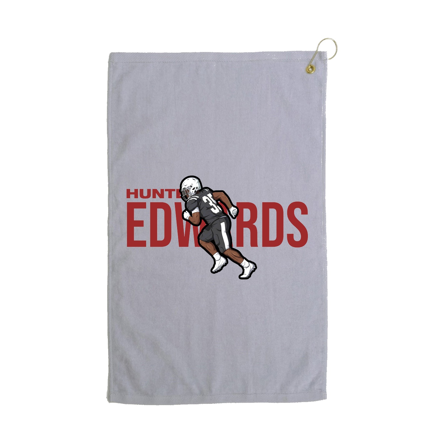 Golf Towel — Player Name in Grey