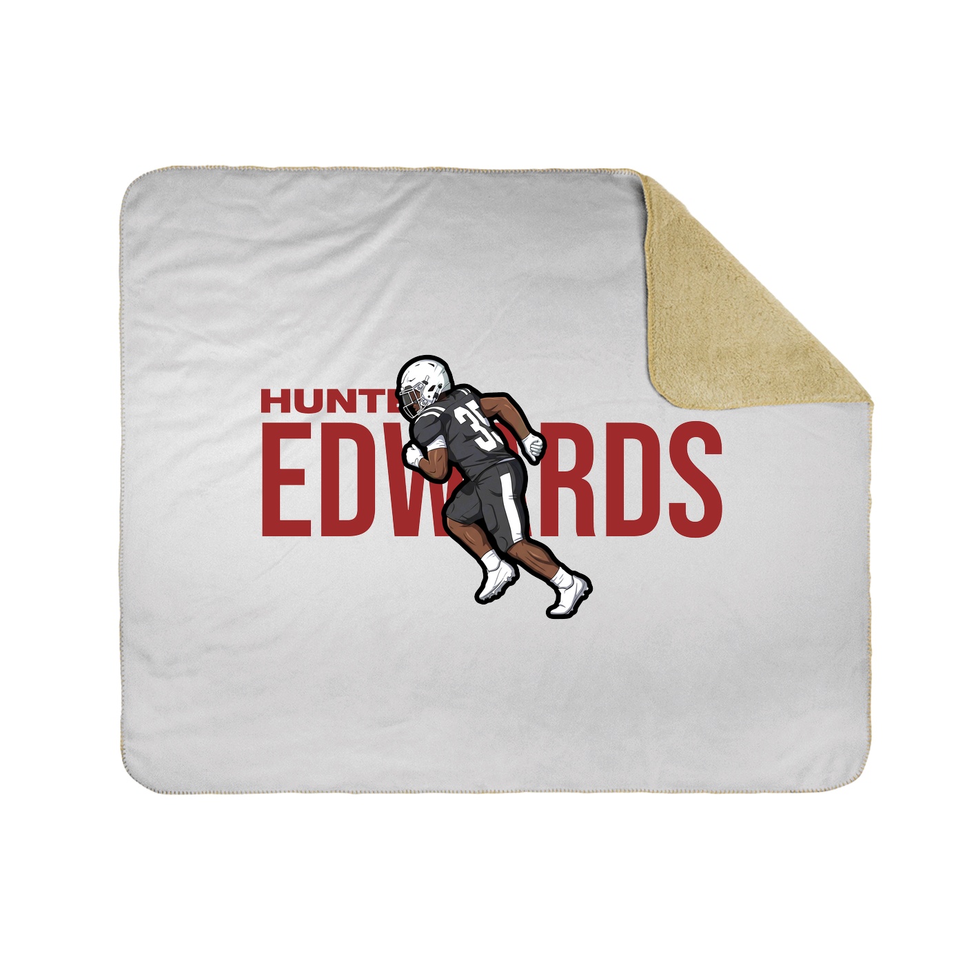 Throw Blanket — Player Name in White