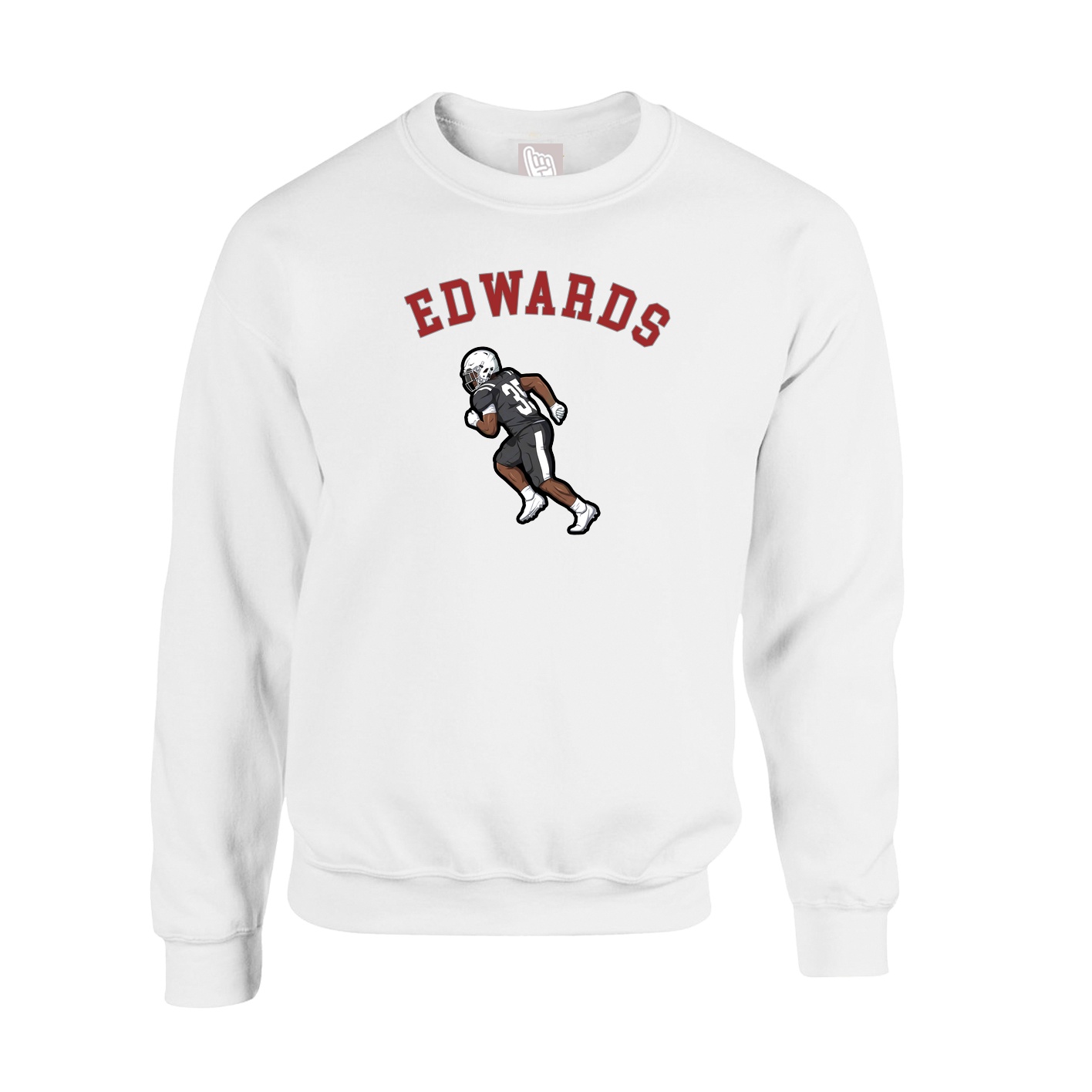 Fleece Crew — Shirsey Arch in White